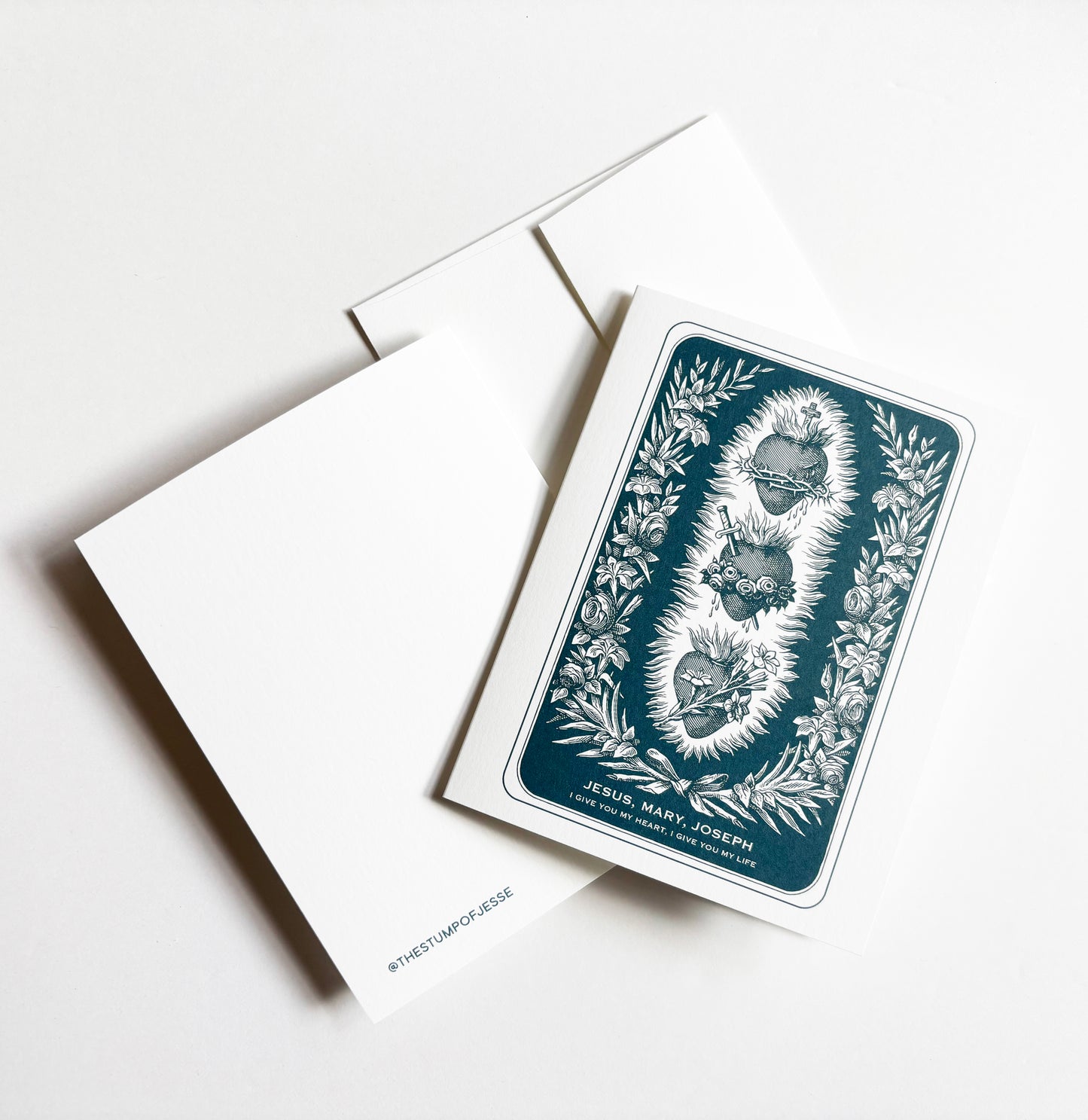 3 Sacred Hearts Greeting Card