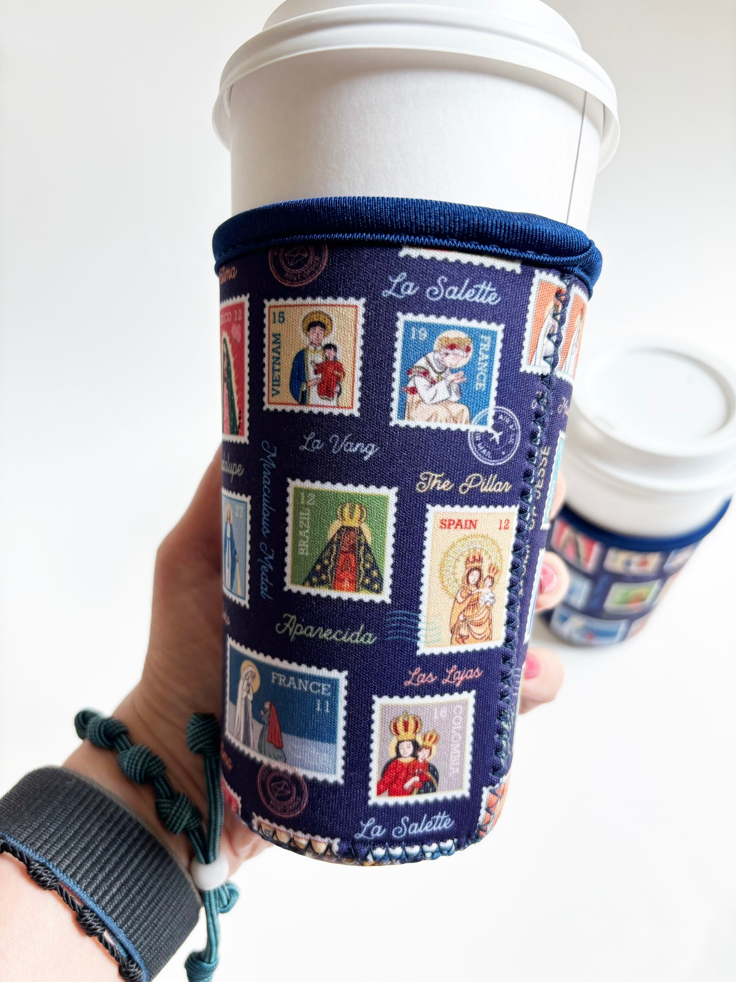 Faith-Inspired Neoprene Drink Sleeve – Ave Maria & Good Shepherd, 16/22oz