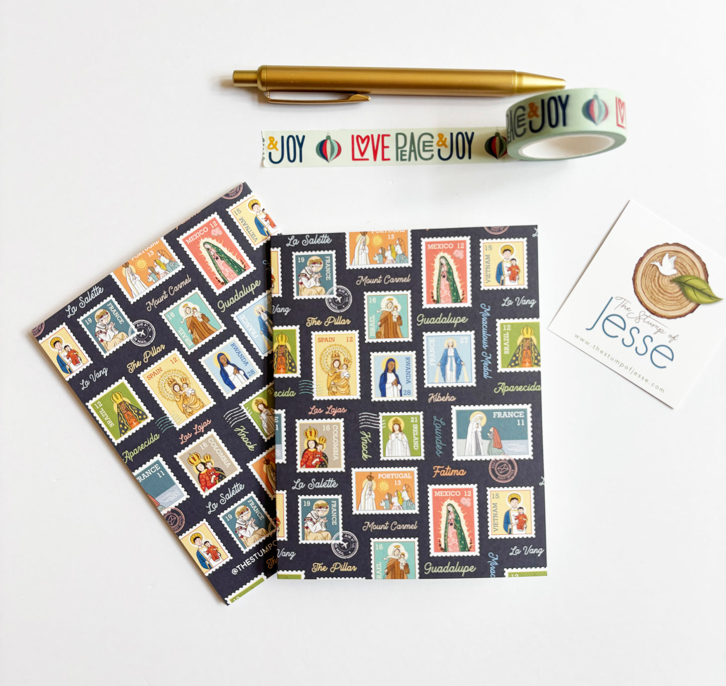 Ave Maria Post Navy Greeting Card