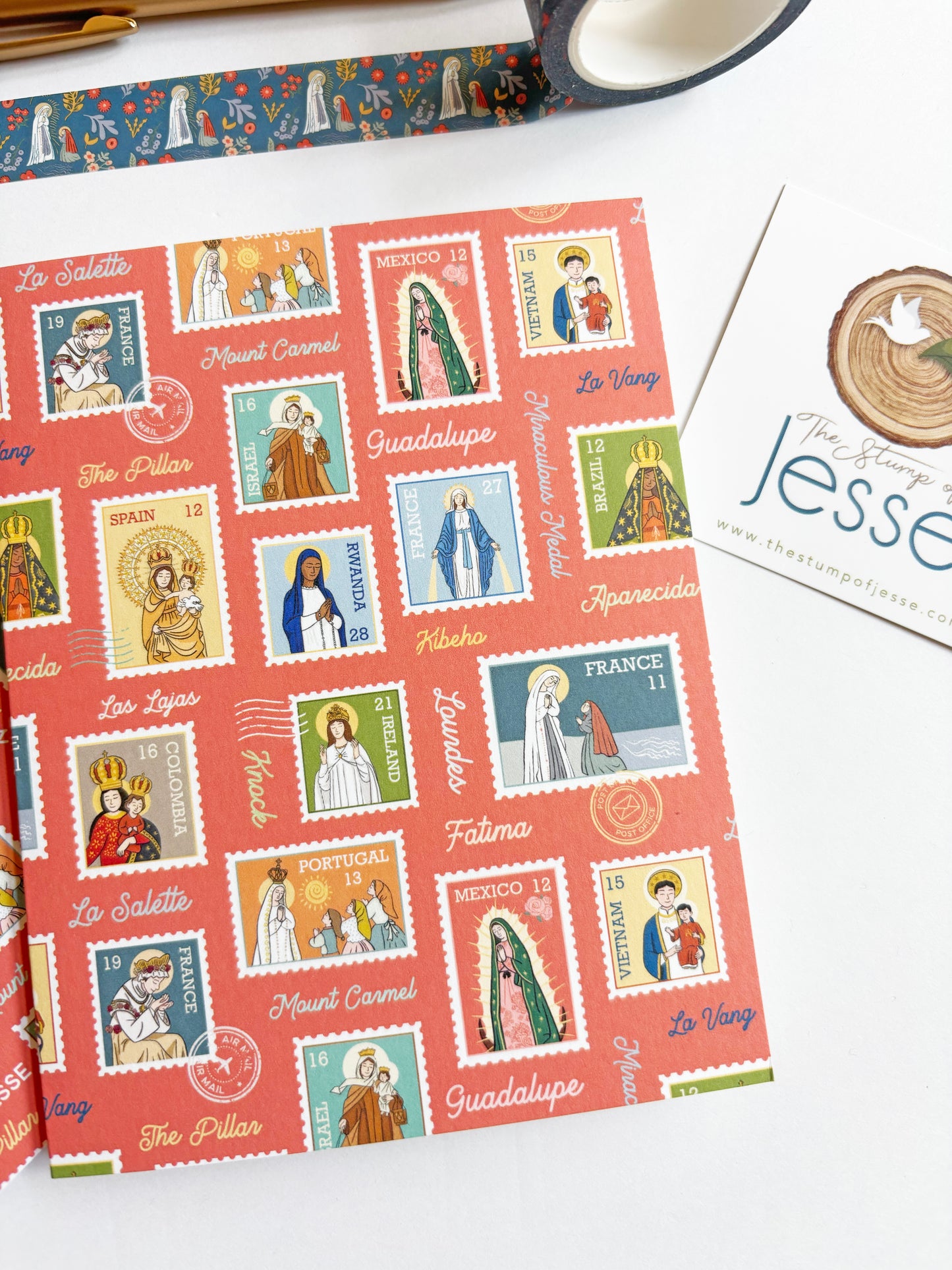 Ave Maria Post Red Greeting Card