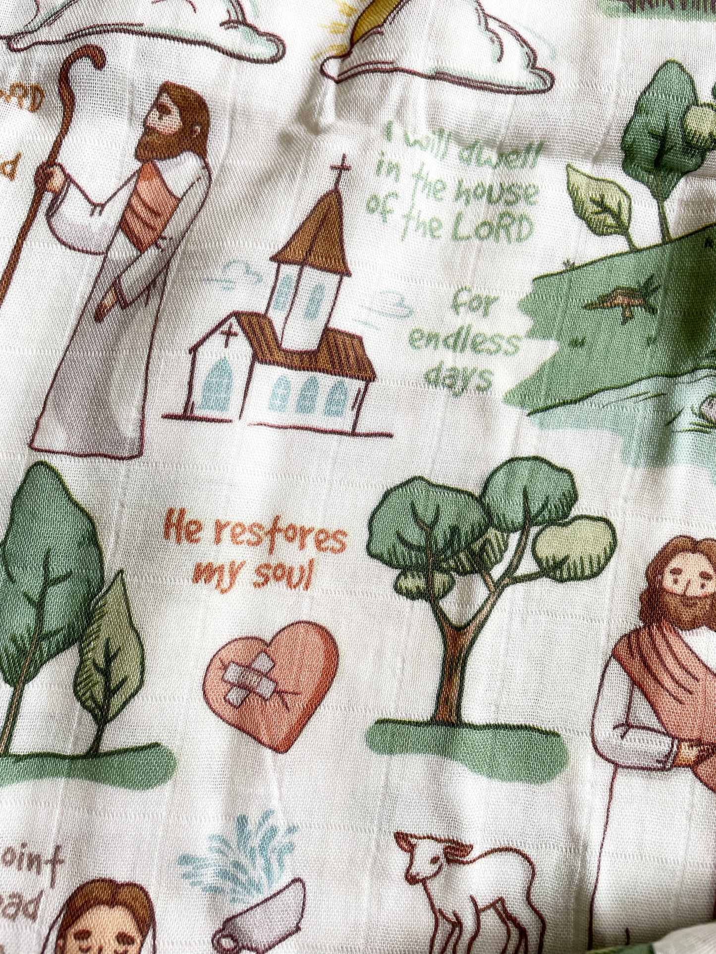 The Good Shepherd Muslin Deluxe Swaddle
