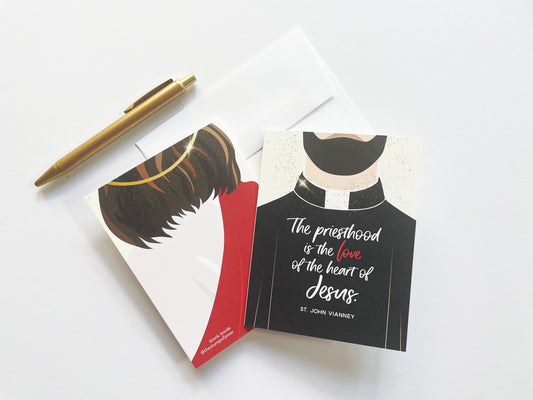 The Priesthood is the love of the heart of Jesus | St. John Vianney | Catholic card | Catholic gift for priests