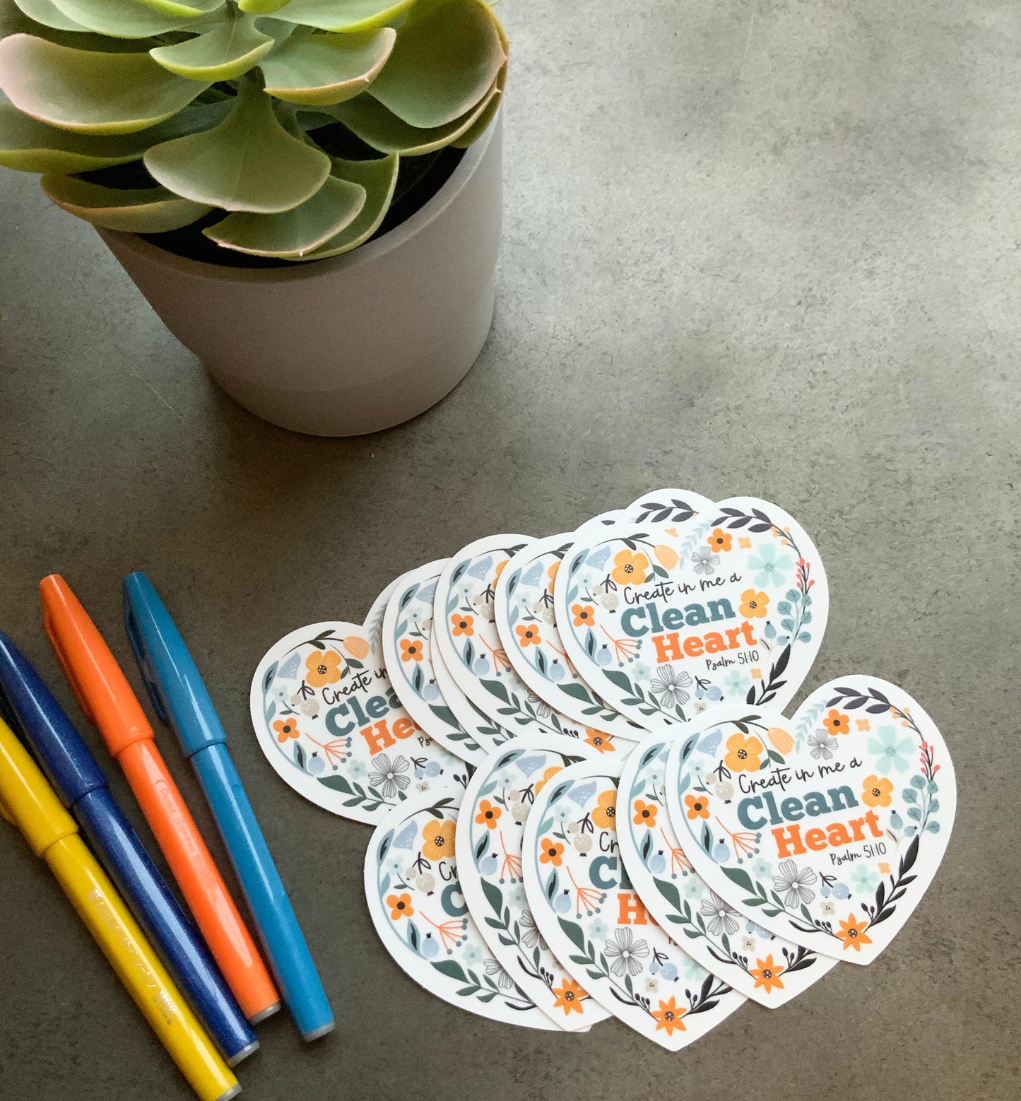 Create in me a Clean Heart Waterproof Sticker