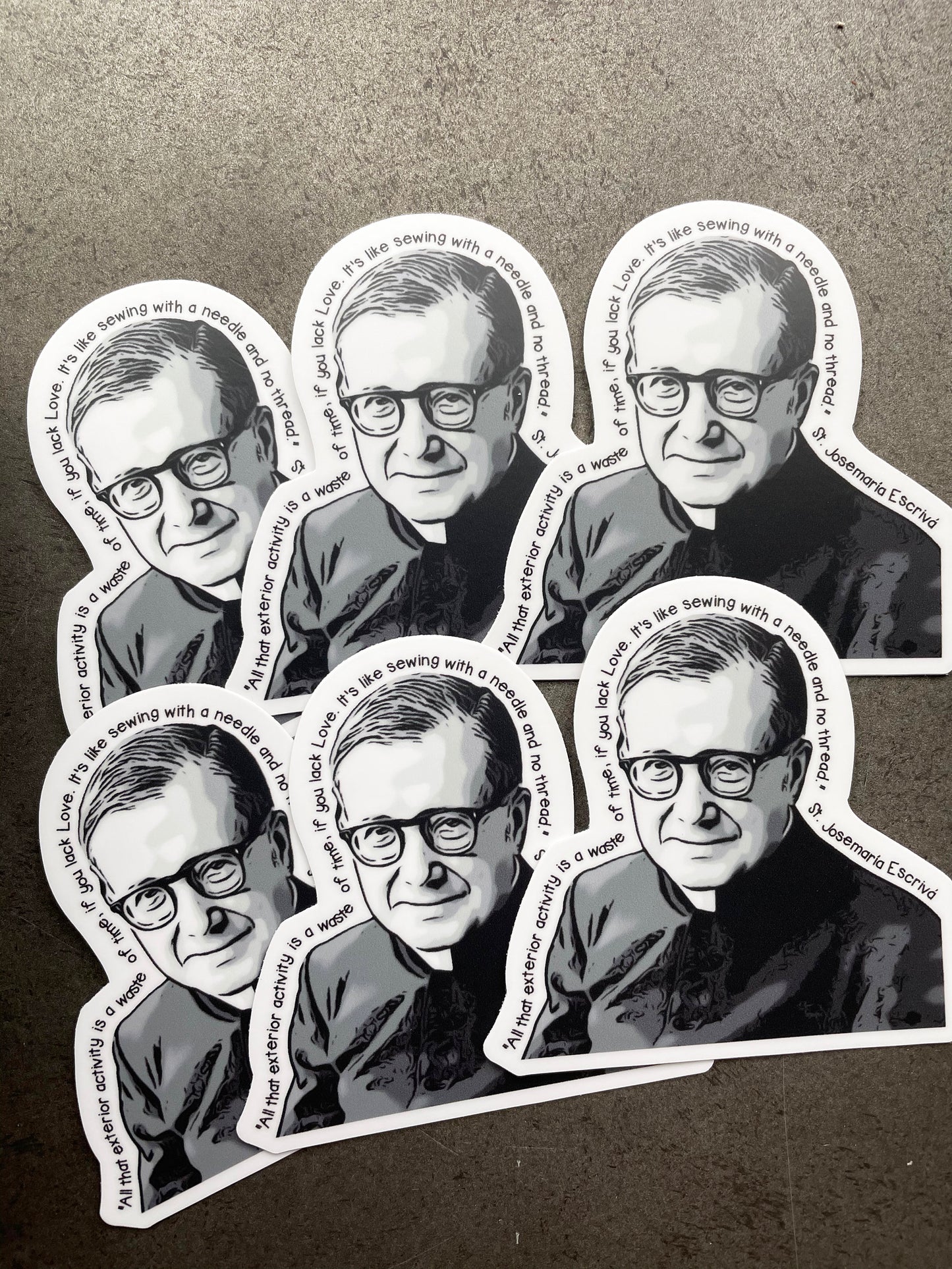 St. Josemaria Escriva Waterproof Sticker