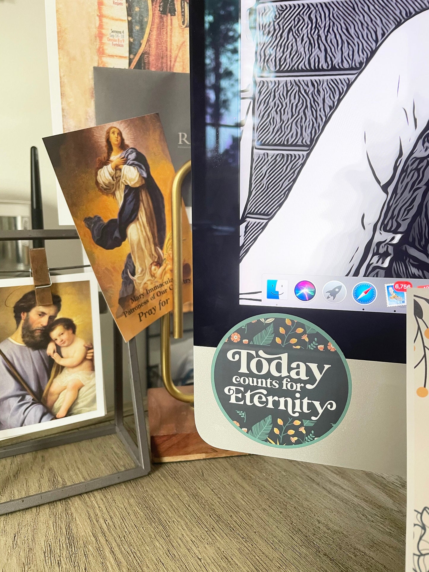 Today counts for eternity Waterproof Sticker
