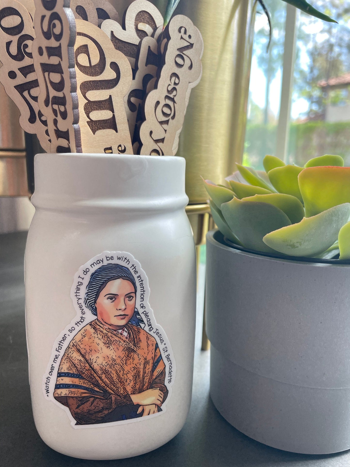 St. Bernadette Soubirous Waterproof Sticker