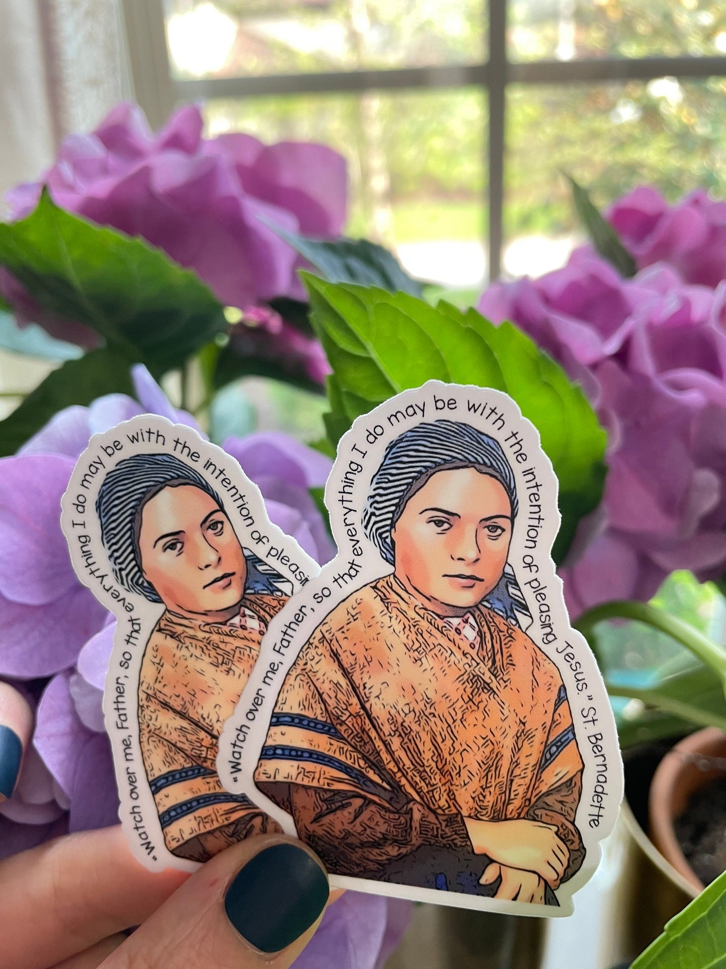 St. Bernadette Soubirous Waterproof Sticker