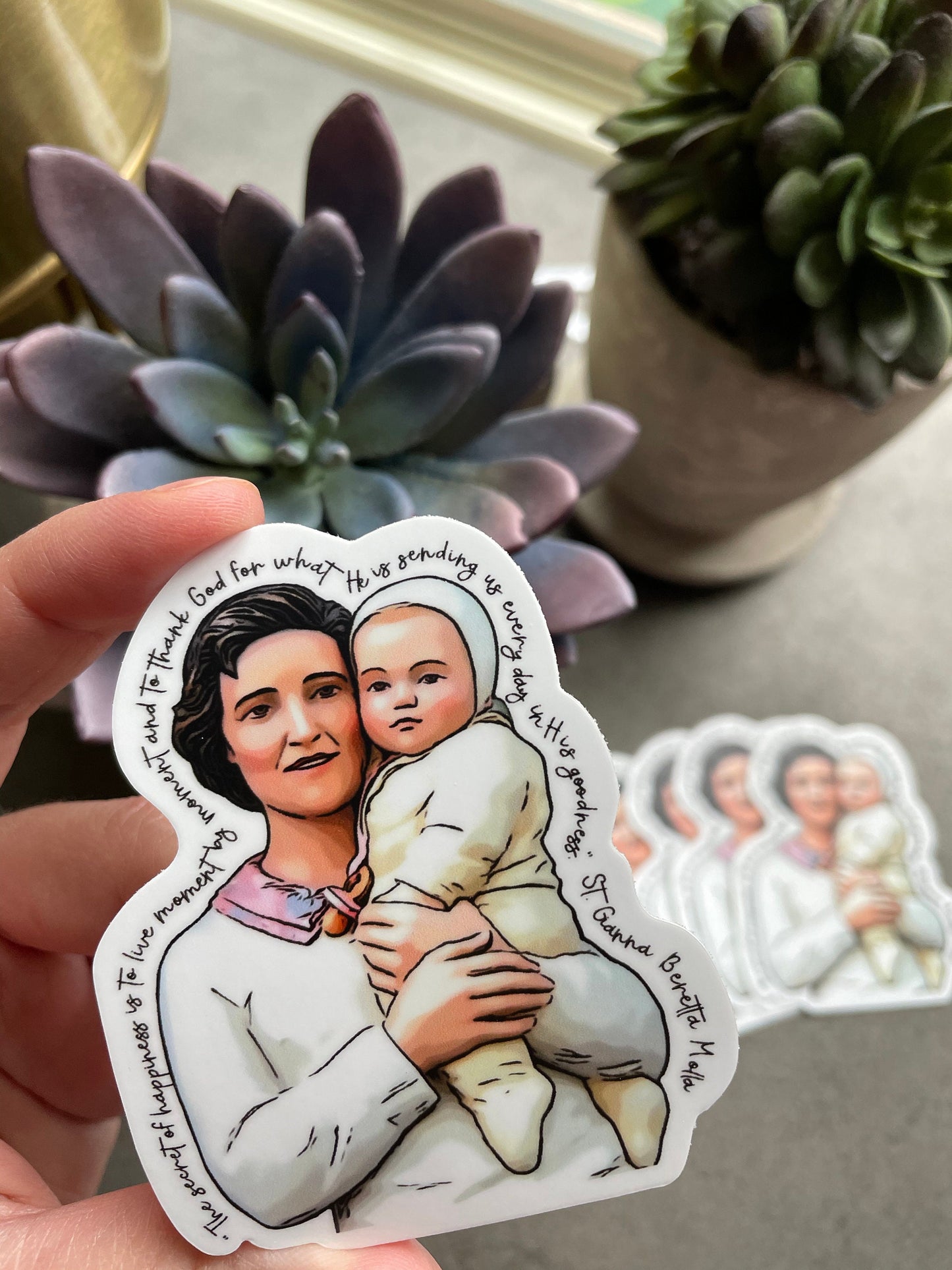 St. Gianna Beretta Molla Waterproof Sticker