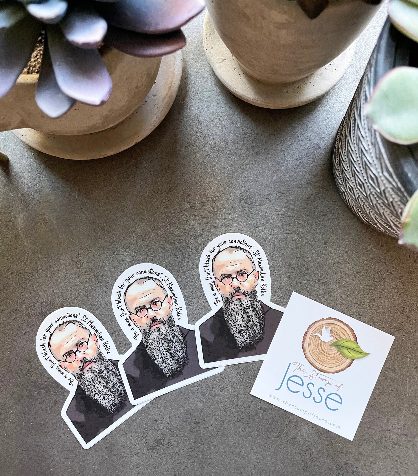 St. Maximilian Kolbe Waterproof Sticker