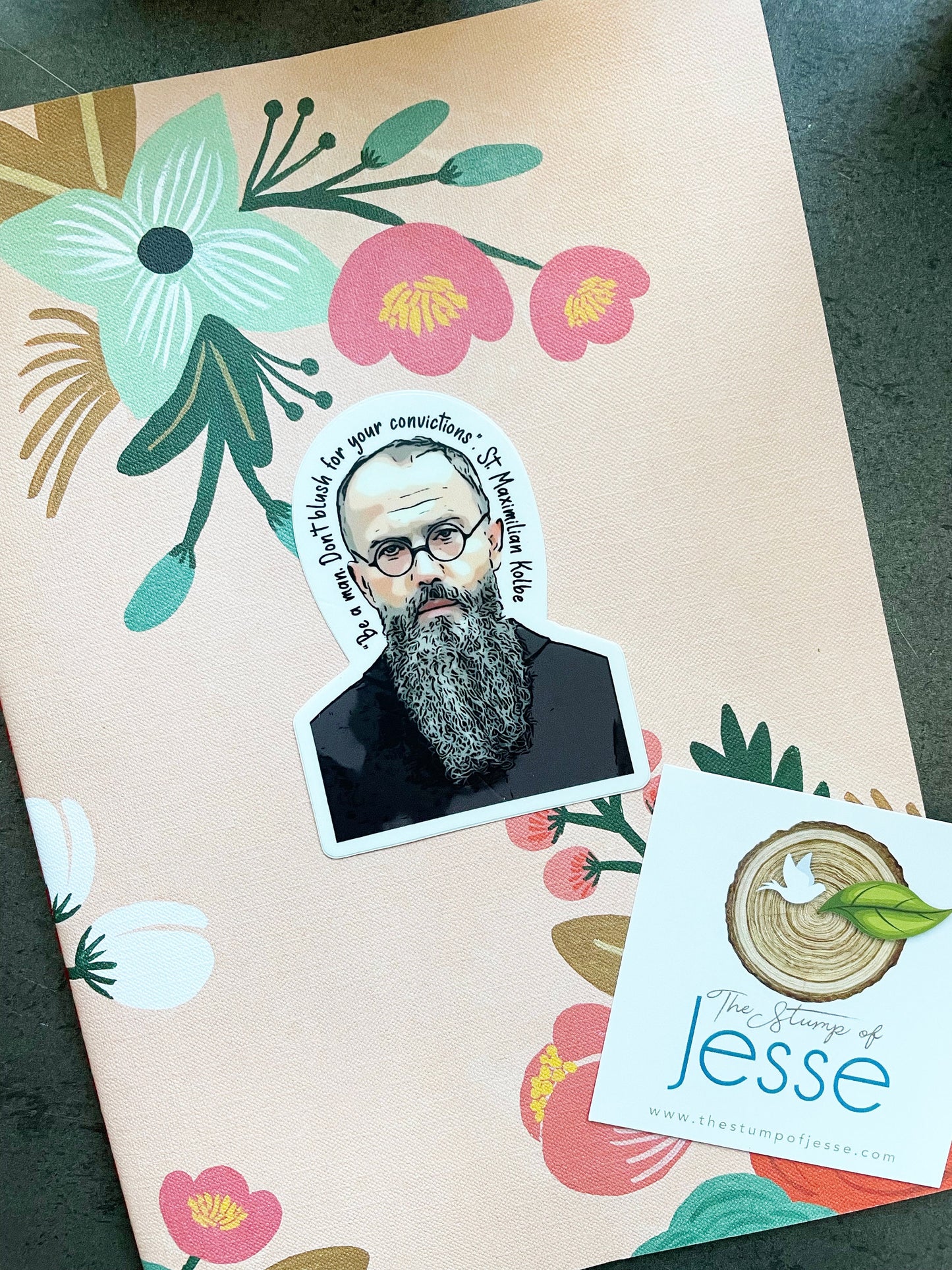 St. Maximilian Kolbe Waterproof Sticker