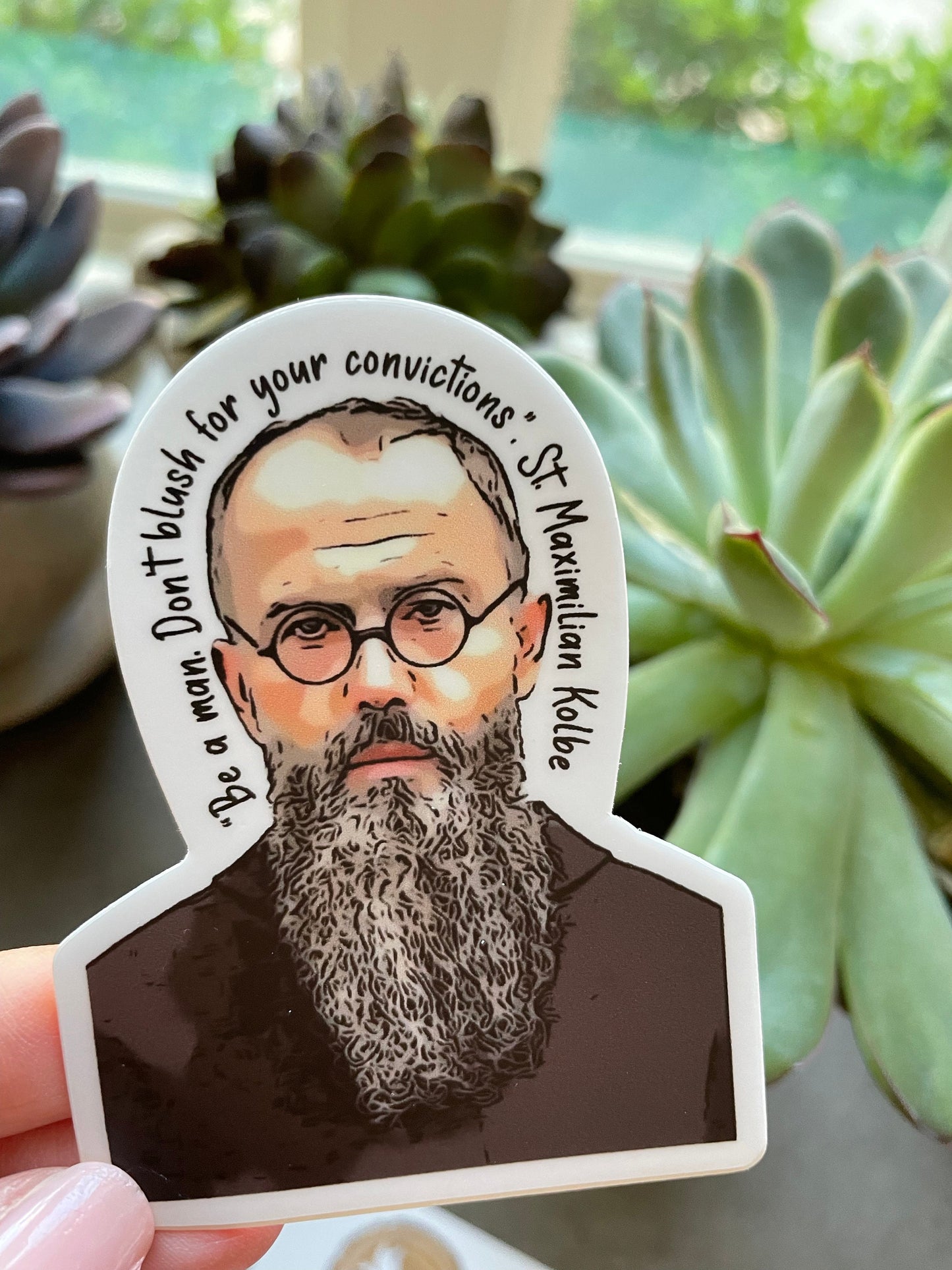 St. Maximilian Kolbe Waterproof Sticker