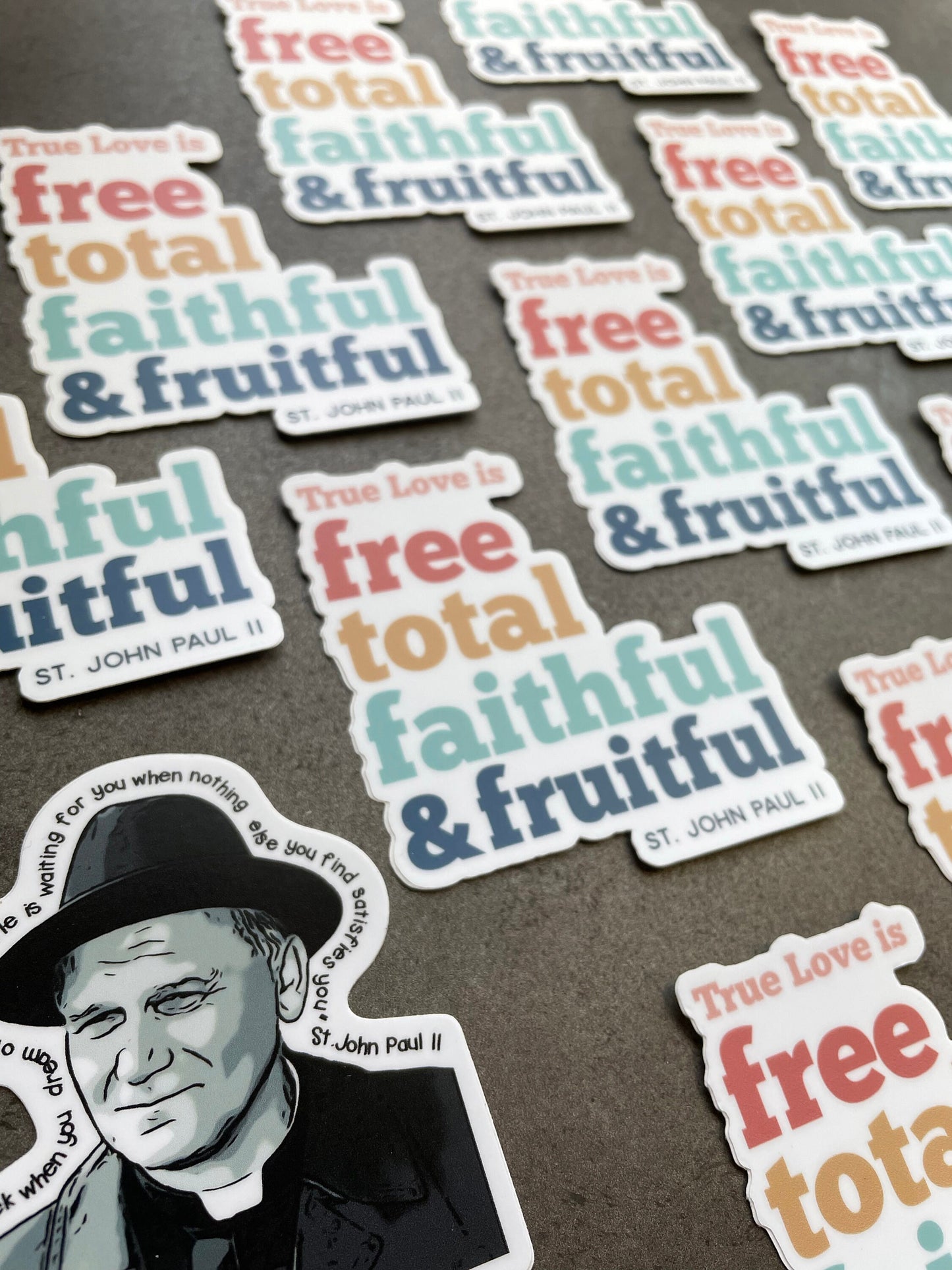True Love is Waterproof Sticker | John Paul II | Theology of the body