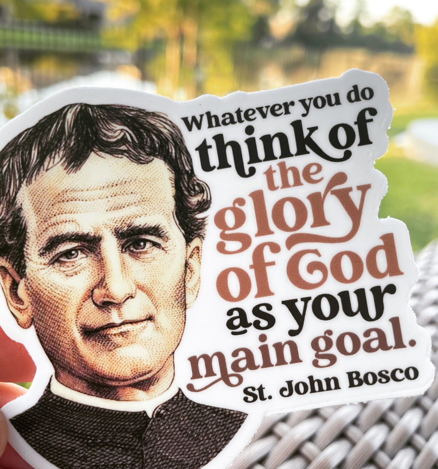 St. John Bosco sticker Waterproof Sticker