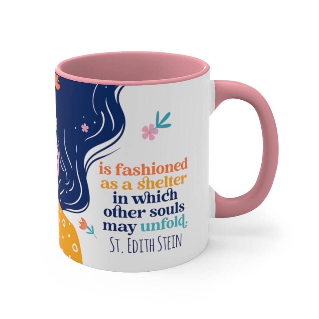 Edith Stein Accent Coffee Mug | 11oz | Catholic gift | Patron Saint | Confirmation gift | Mother's gift |