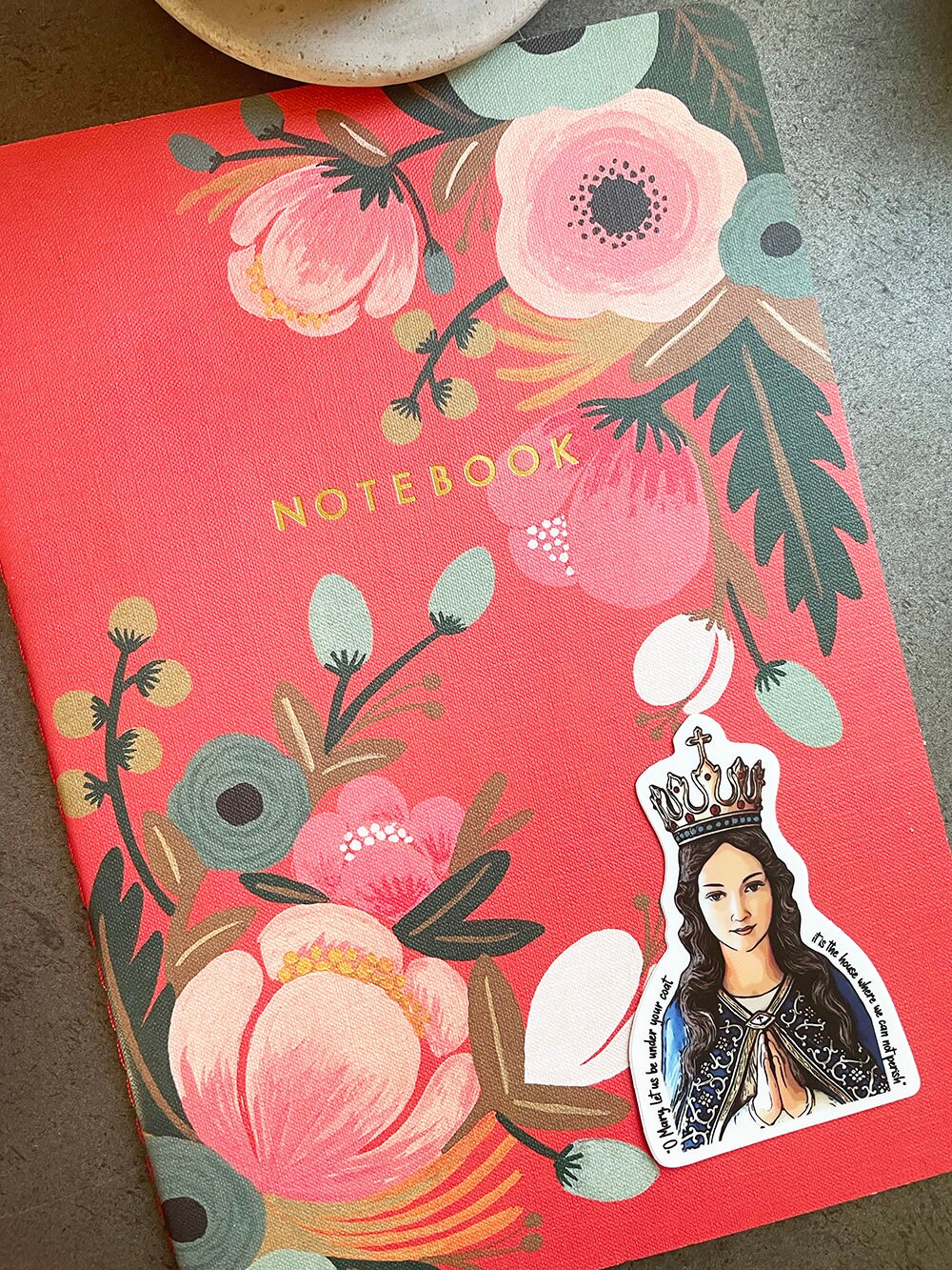 Blessed Virgin Mary Waterproof Sticker | Queen of the Roses