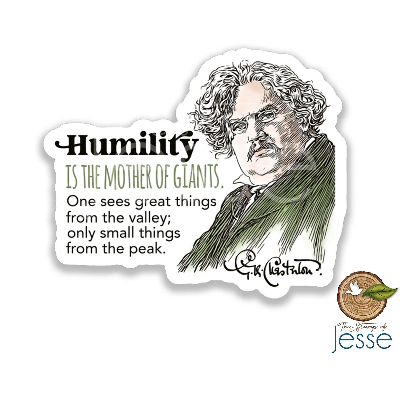 G.K. Chesterton Waterproof Sticker