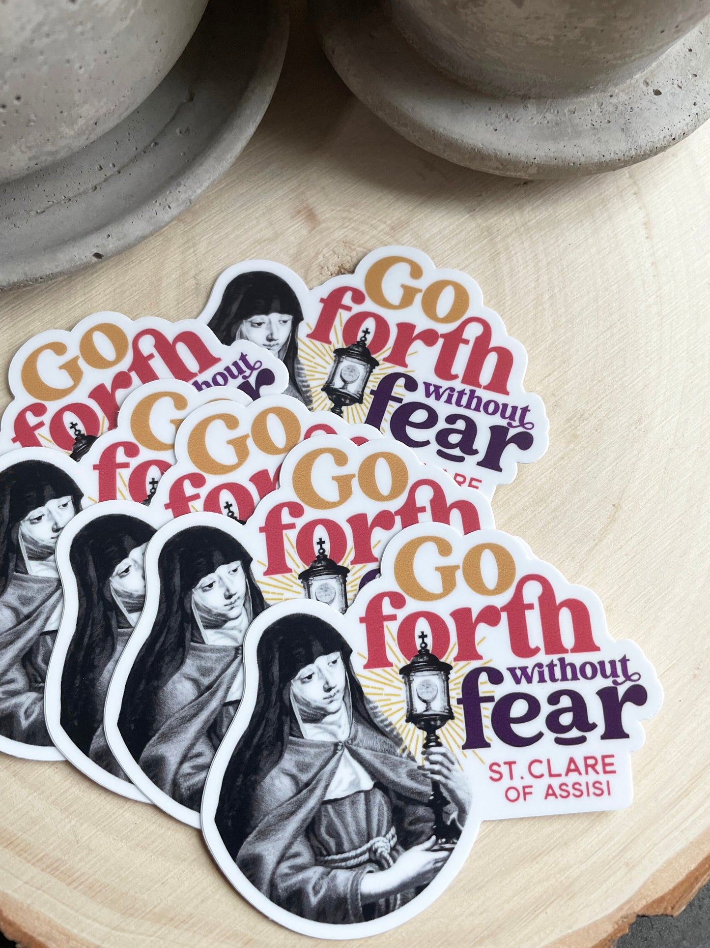 St. Clare of Assisi Waterproof Sticker