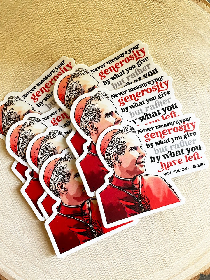 Ven. Fulton J.Sheen Waterproof Sticker