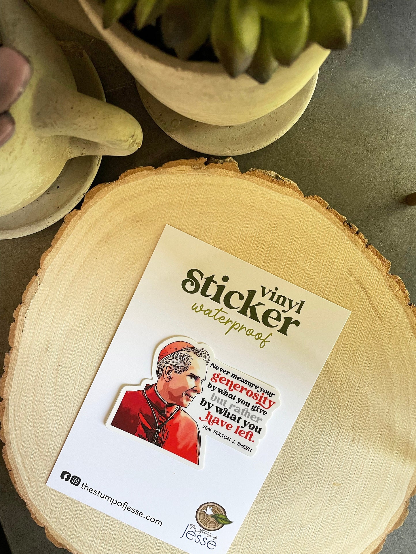 Ven. Fulton J.Sheen Waterproof Sticker