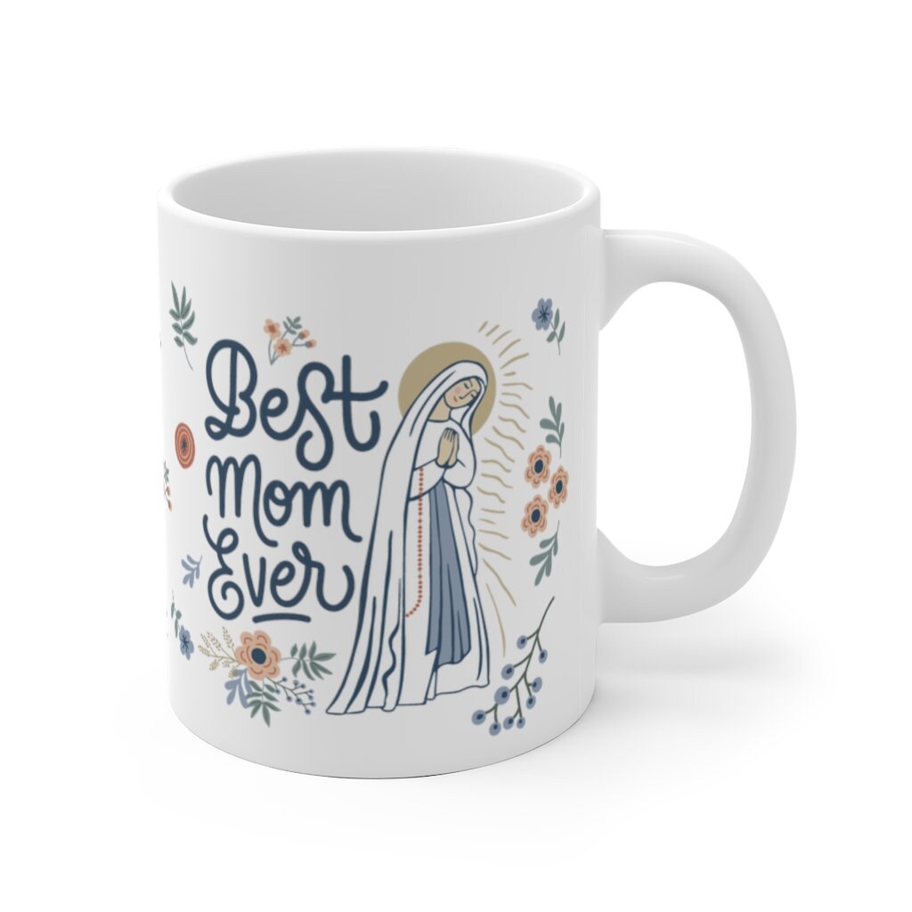 Our Lady of Lourdes Mug | Virgin Mary Mug | Catholic gift | Gift for mom | Virgen de Lourdes | Our Lady coffee mug | Best Mom Ever