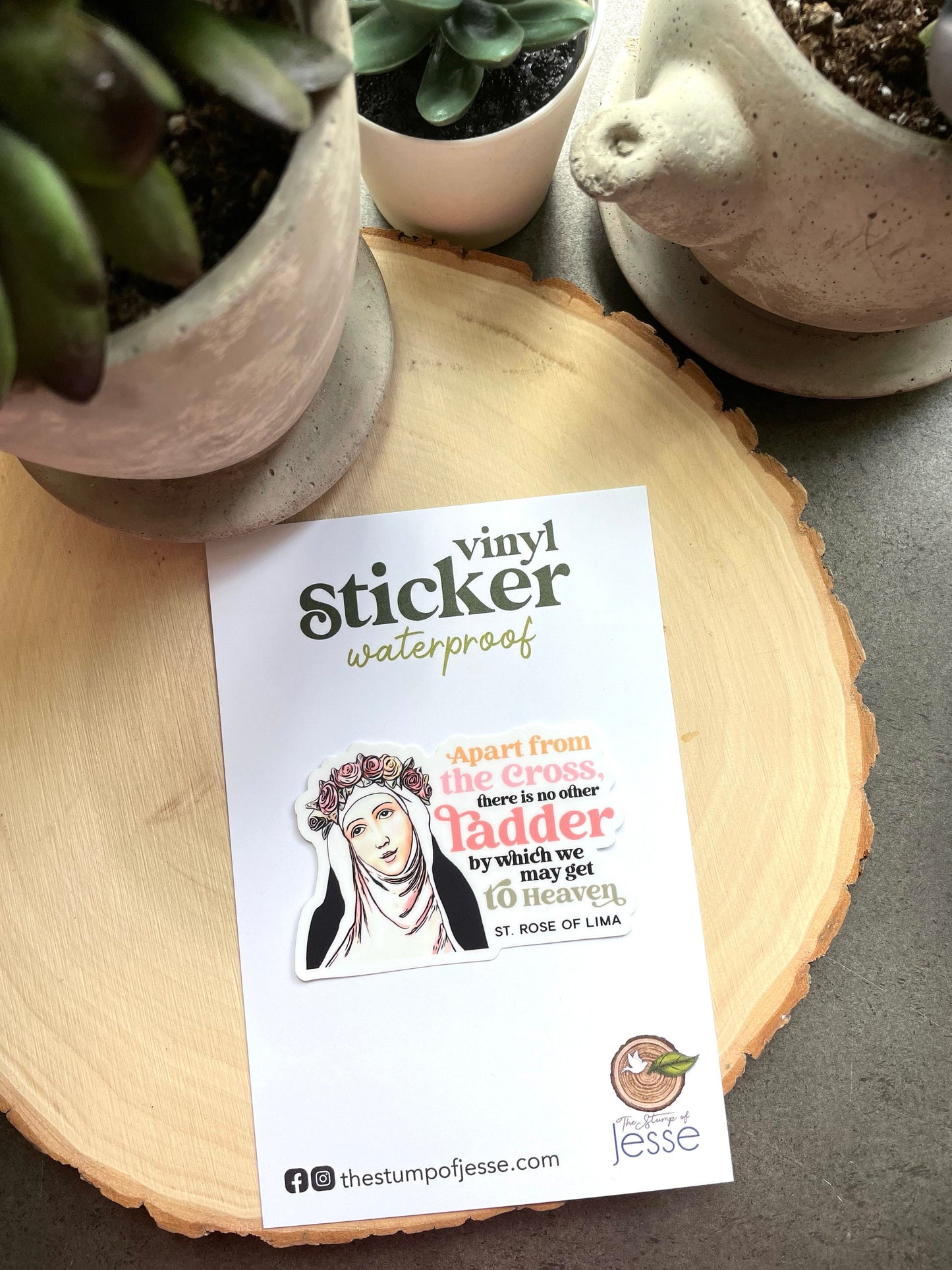 St. Rose of Lima Waterproof Sticker