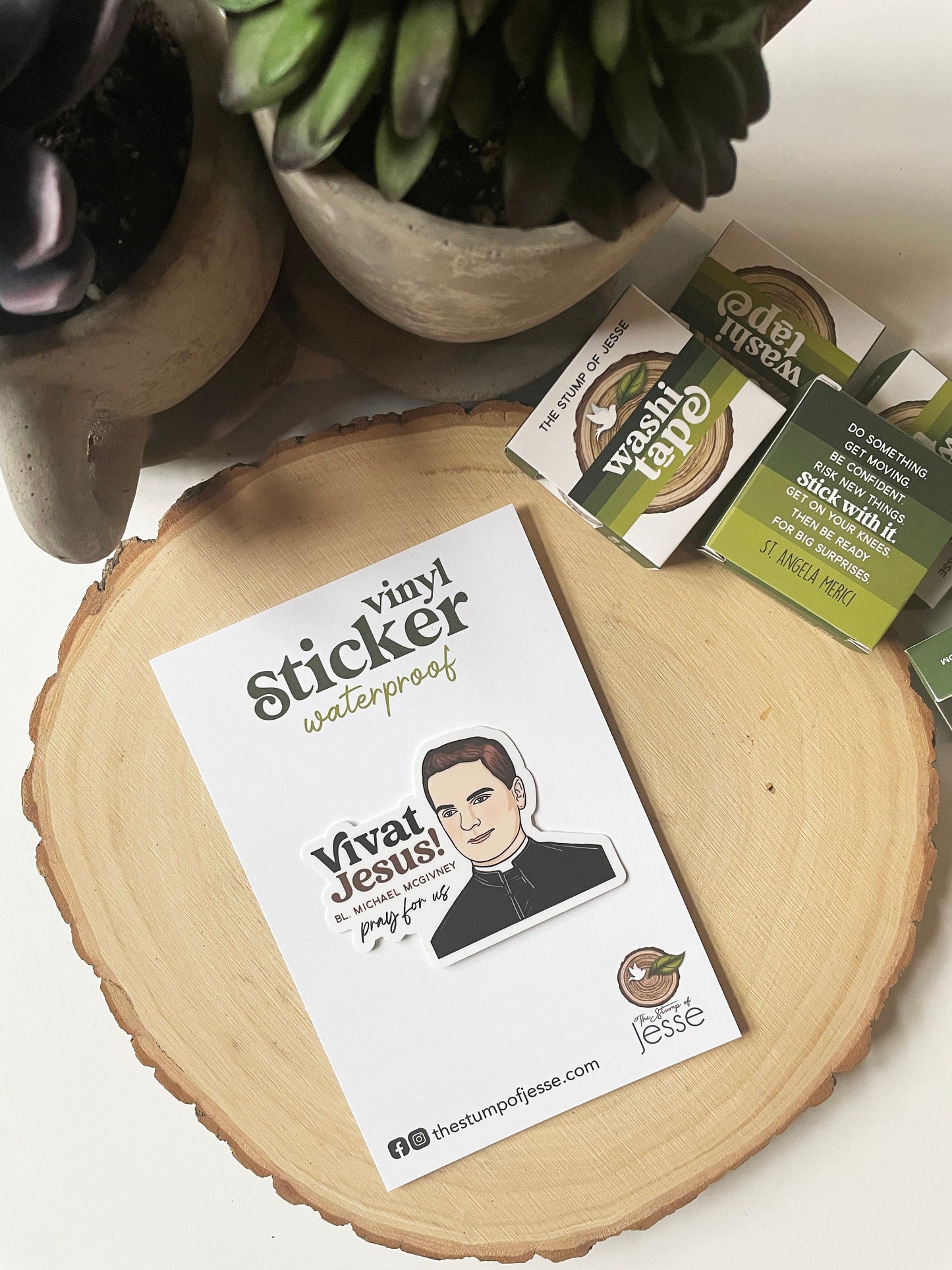 Bl. Father Michael J. McGivney Waterproof Sticker