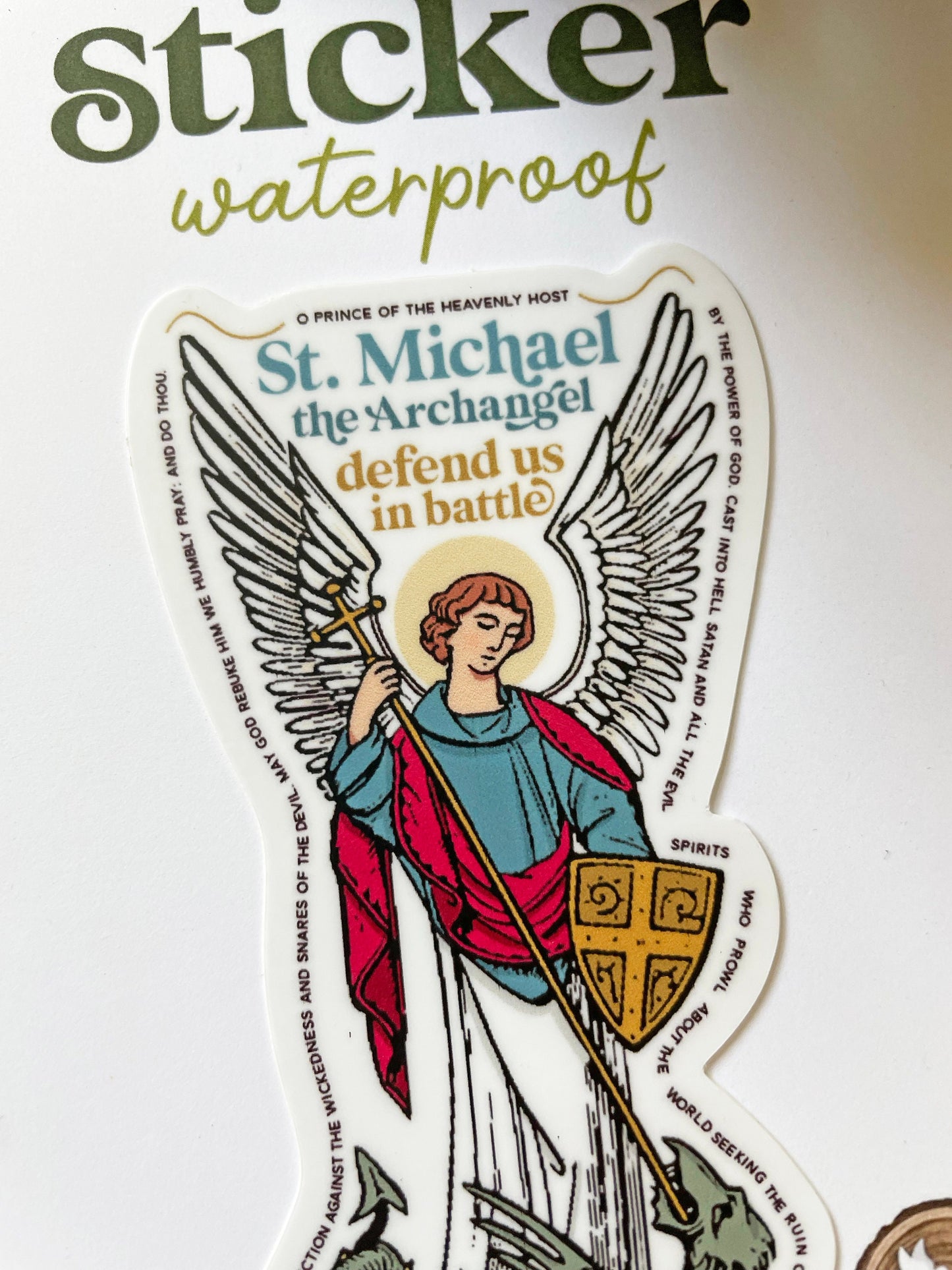 St. Michael the Archangel Waterproof Sticker