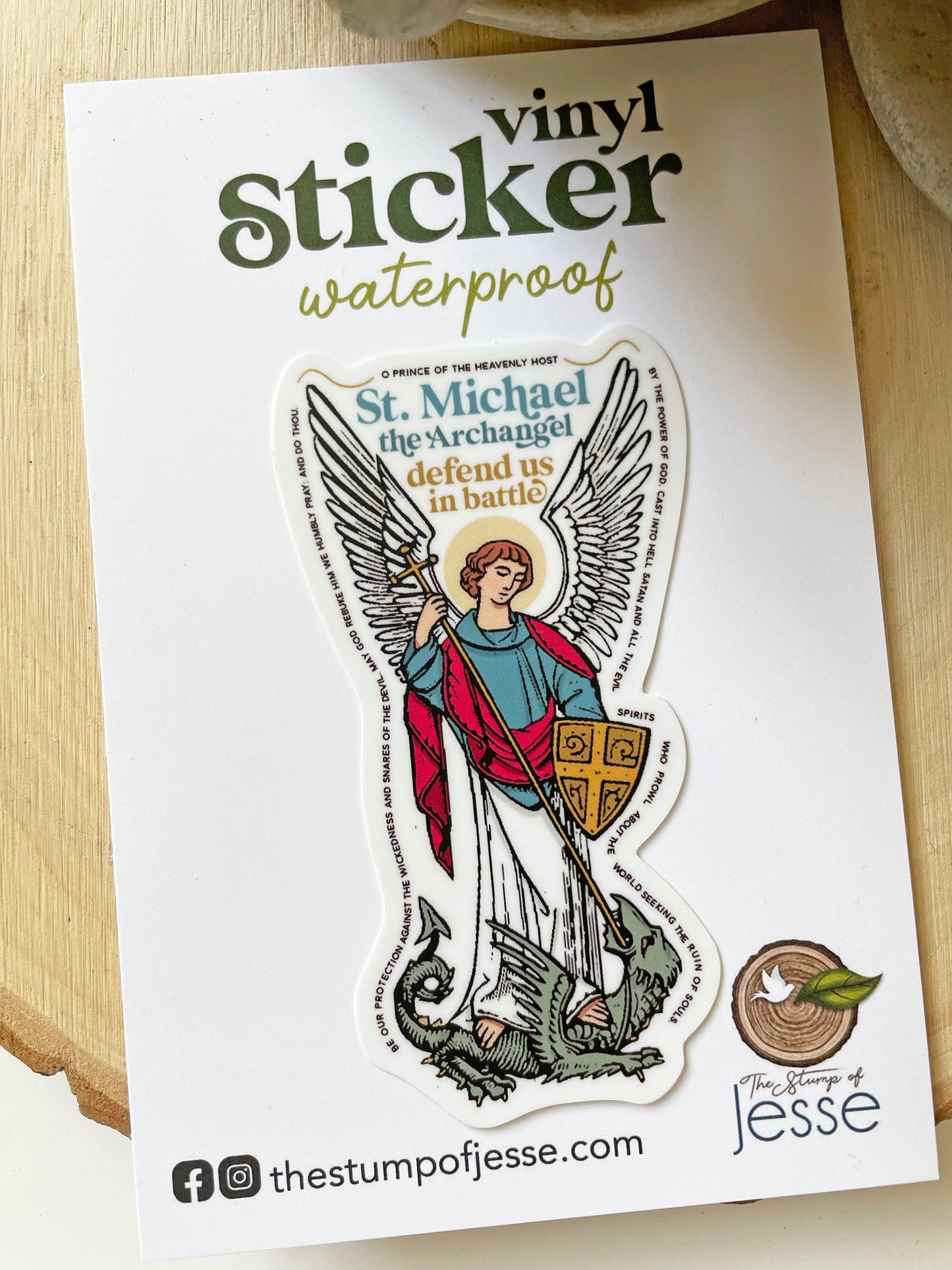 St. Michael the Archangel Waterproof Sticker