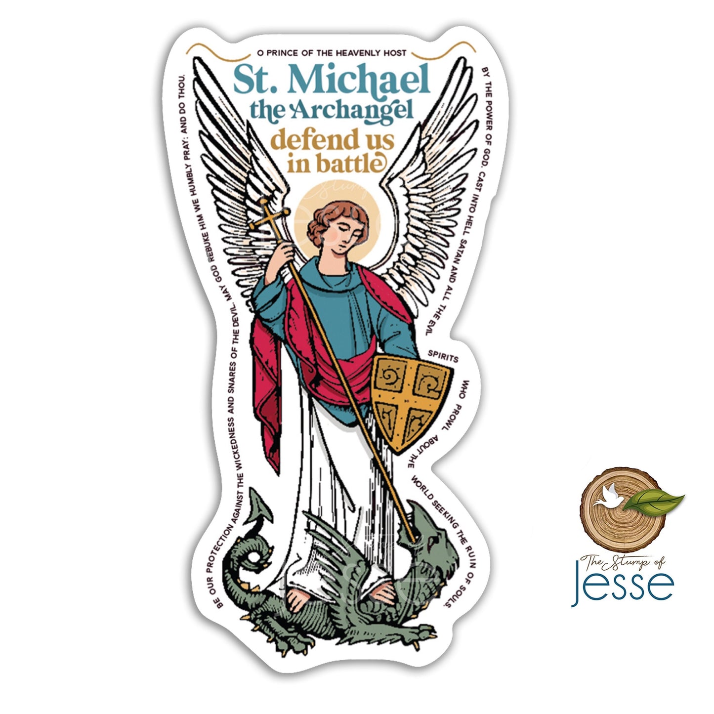 St. Michael the Archangel Waterproof Sticker