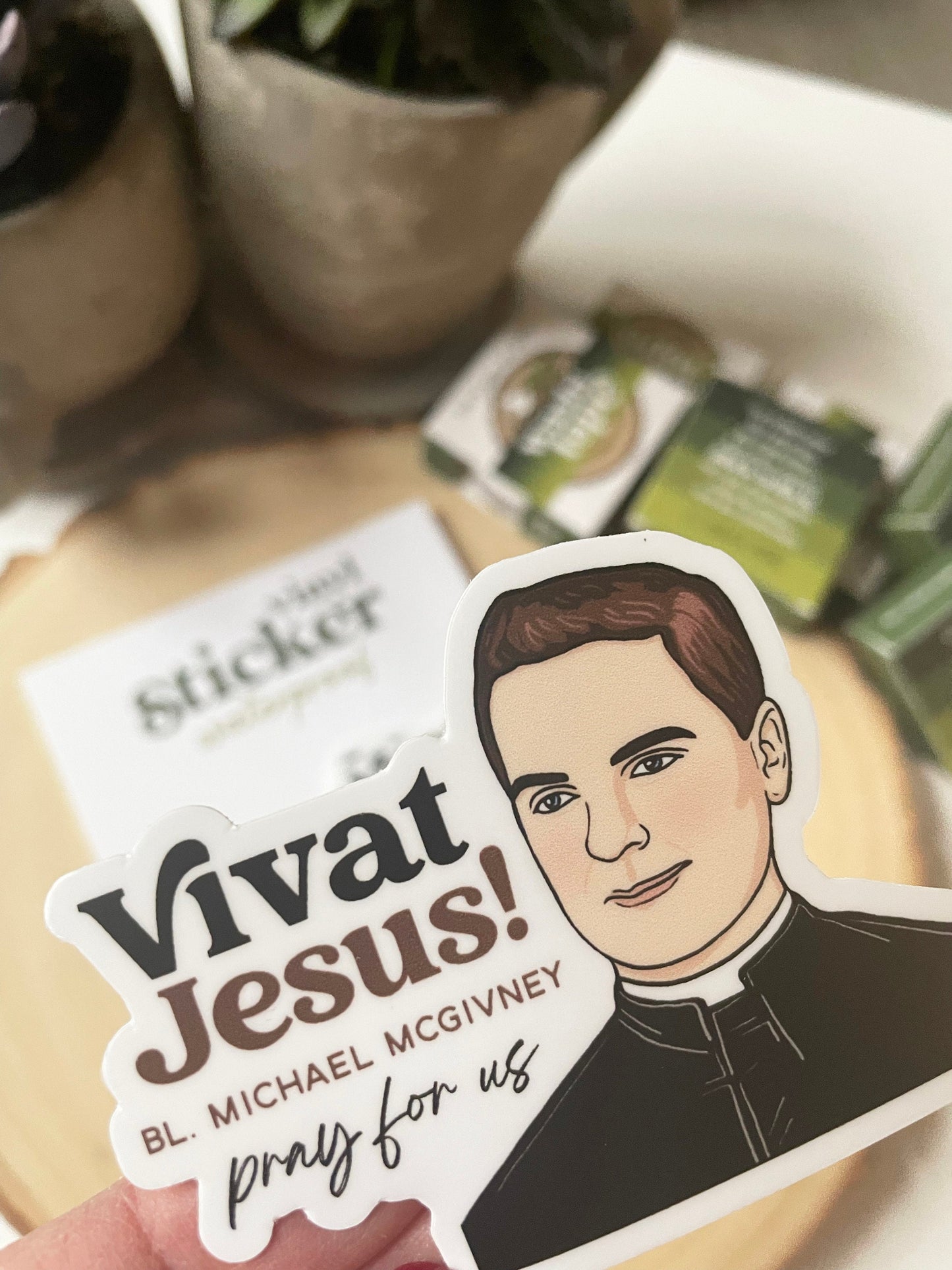 Bl. Father Michael J. McGivney Waterproof Sticker