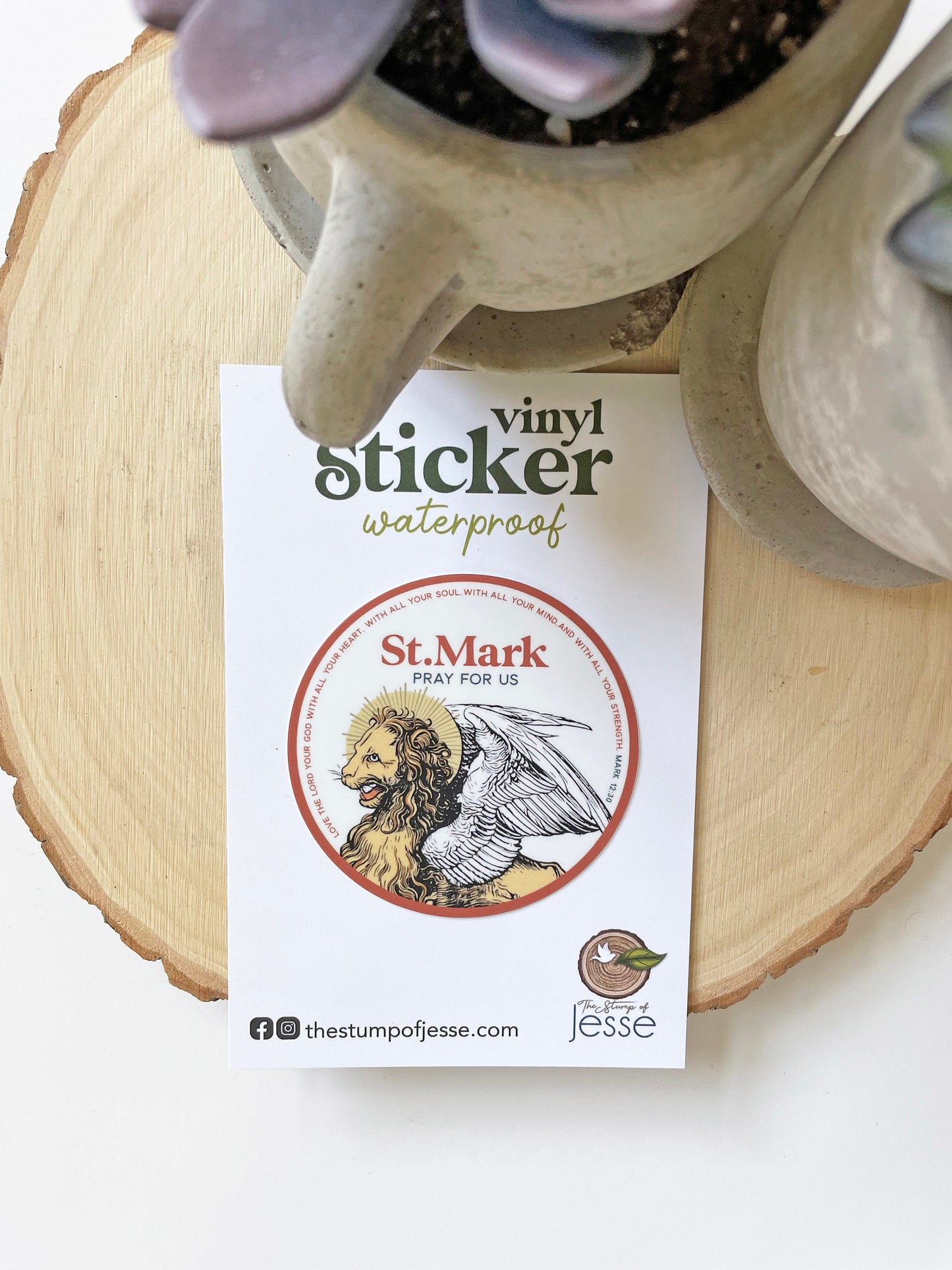 Symbols of the Four Evangelist Waterproof Sticker Pack | Catholic Stickers