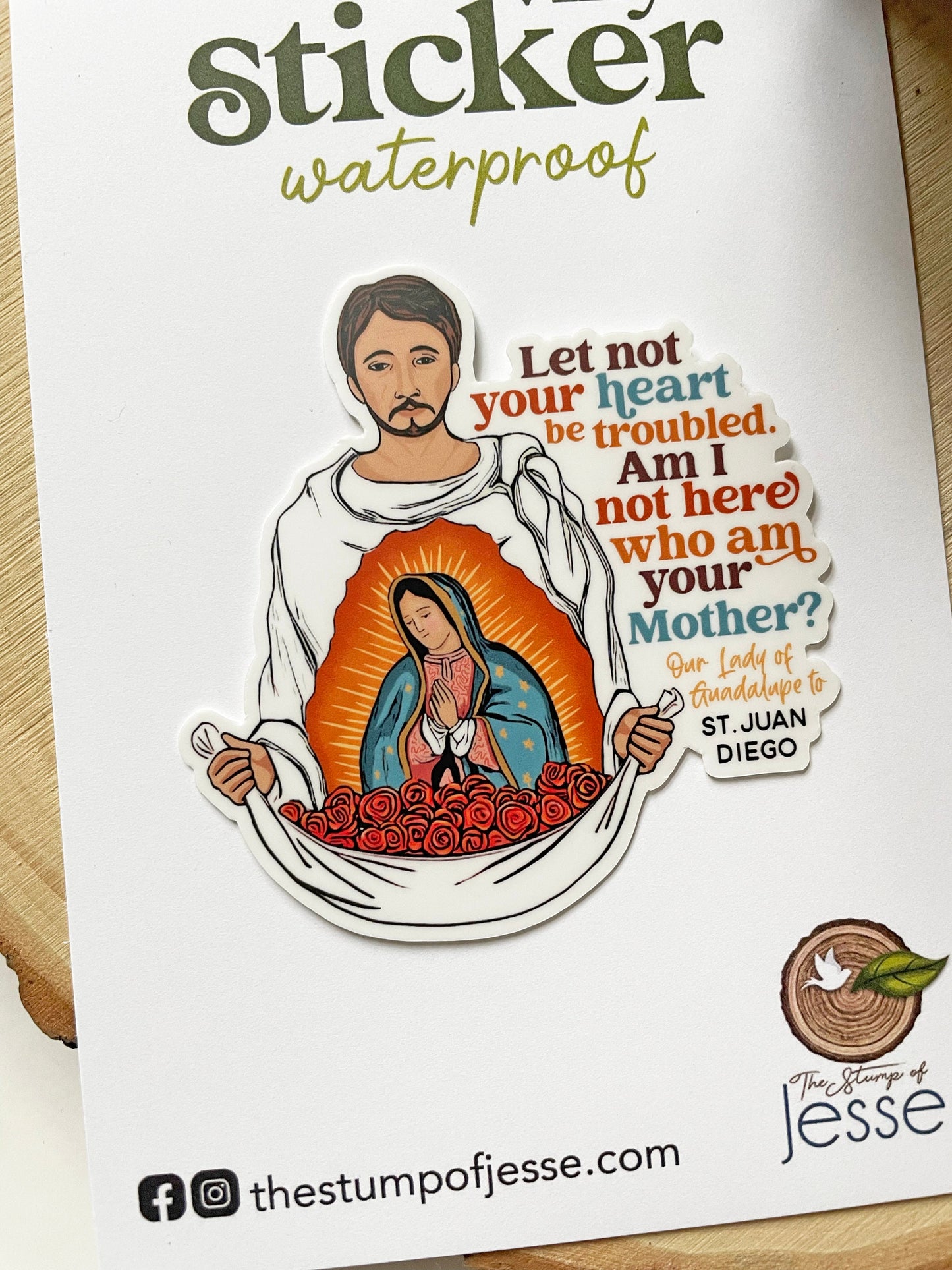 St. Juan Diego Waterproof Sticker