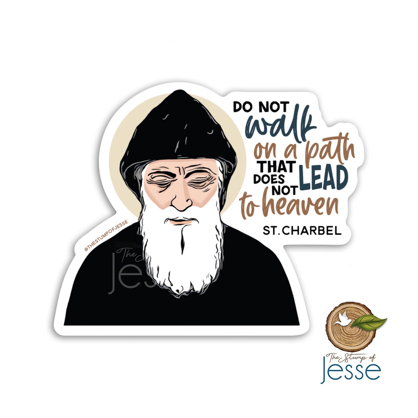 St. Charbel Waterproof Sticker