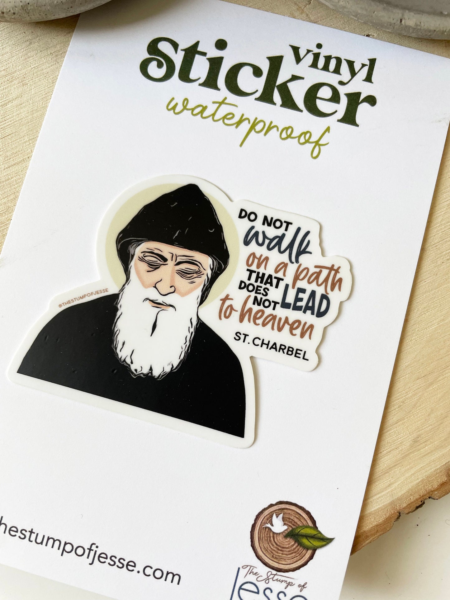 St. Charbel Waterproof Sticker