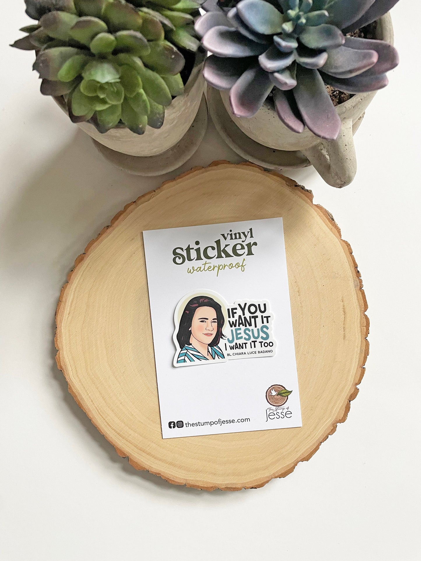 Bl. Chiara Luce Badano Waterproof Sticker