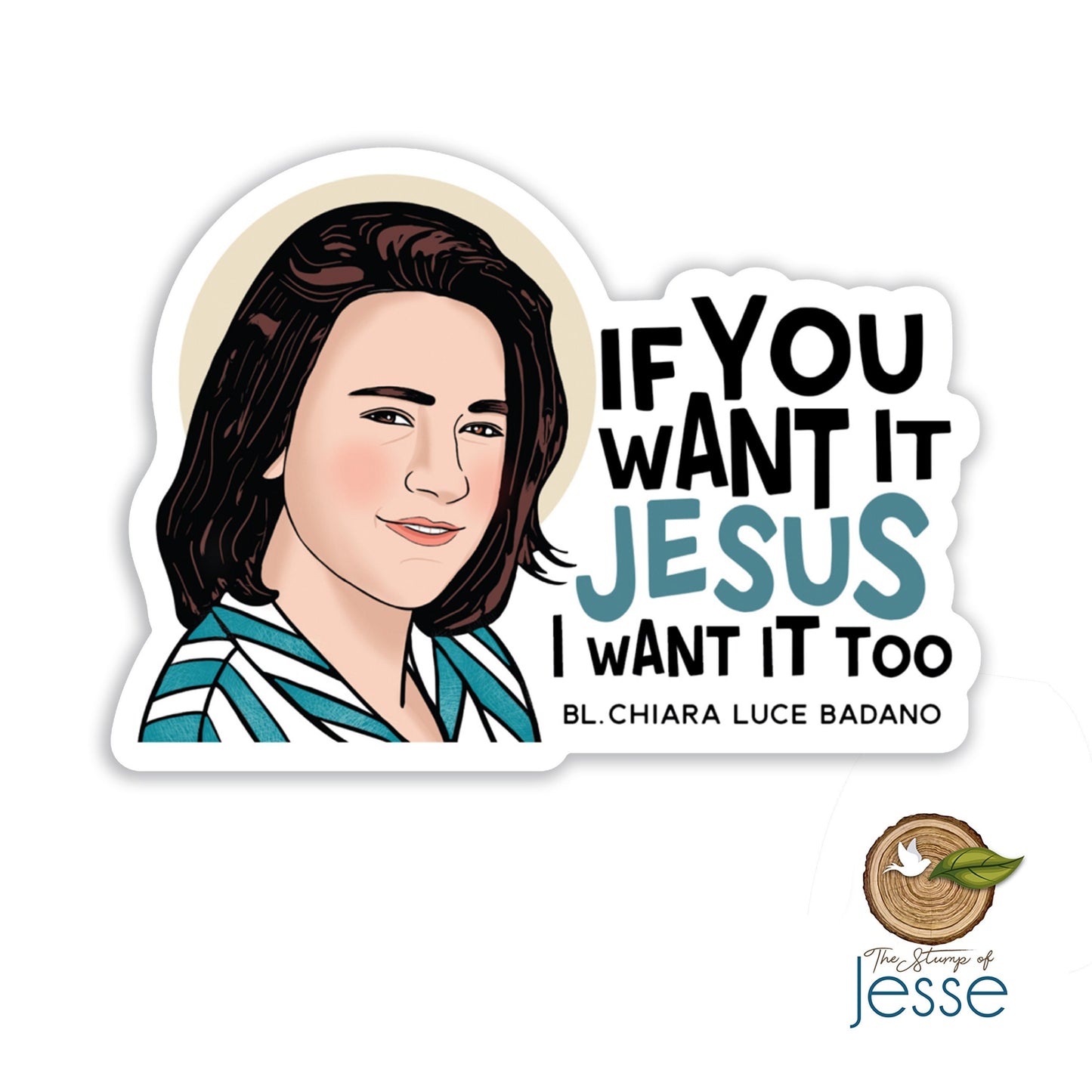 Bl. Chiara Luce Badano Waterproof Sticker