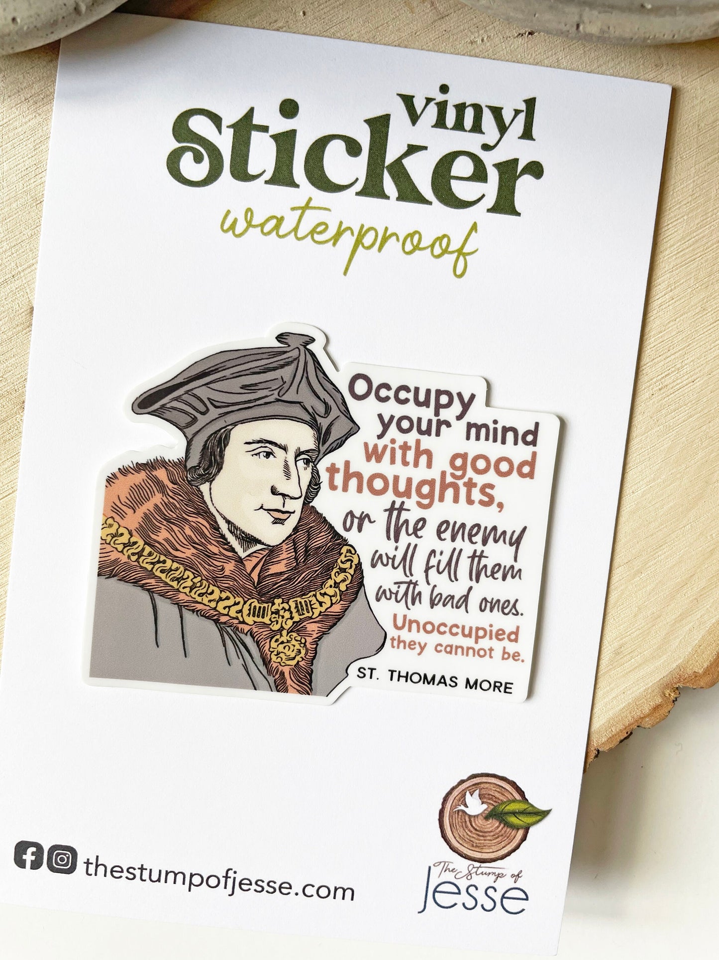 St. Thomas More Waterproof Sticker