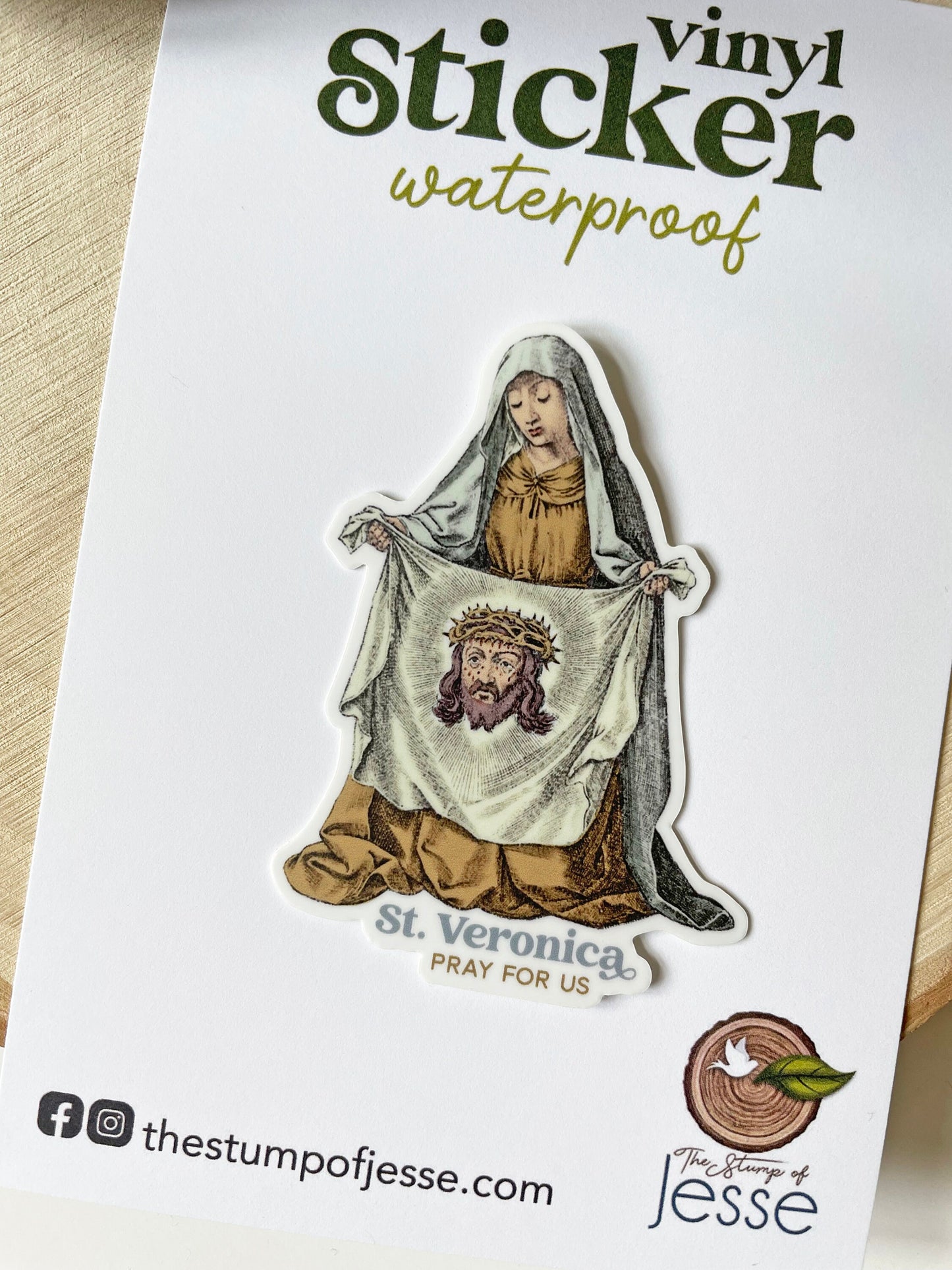 St. Veronica Waterproof Sticker