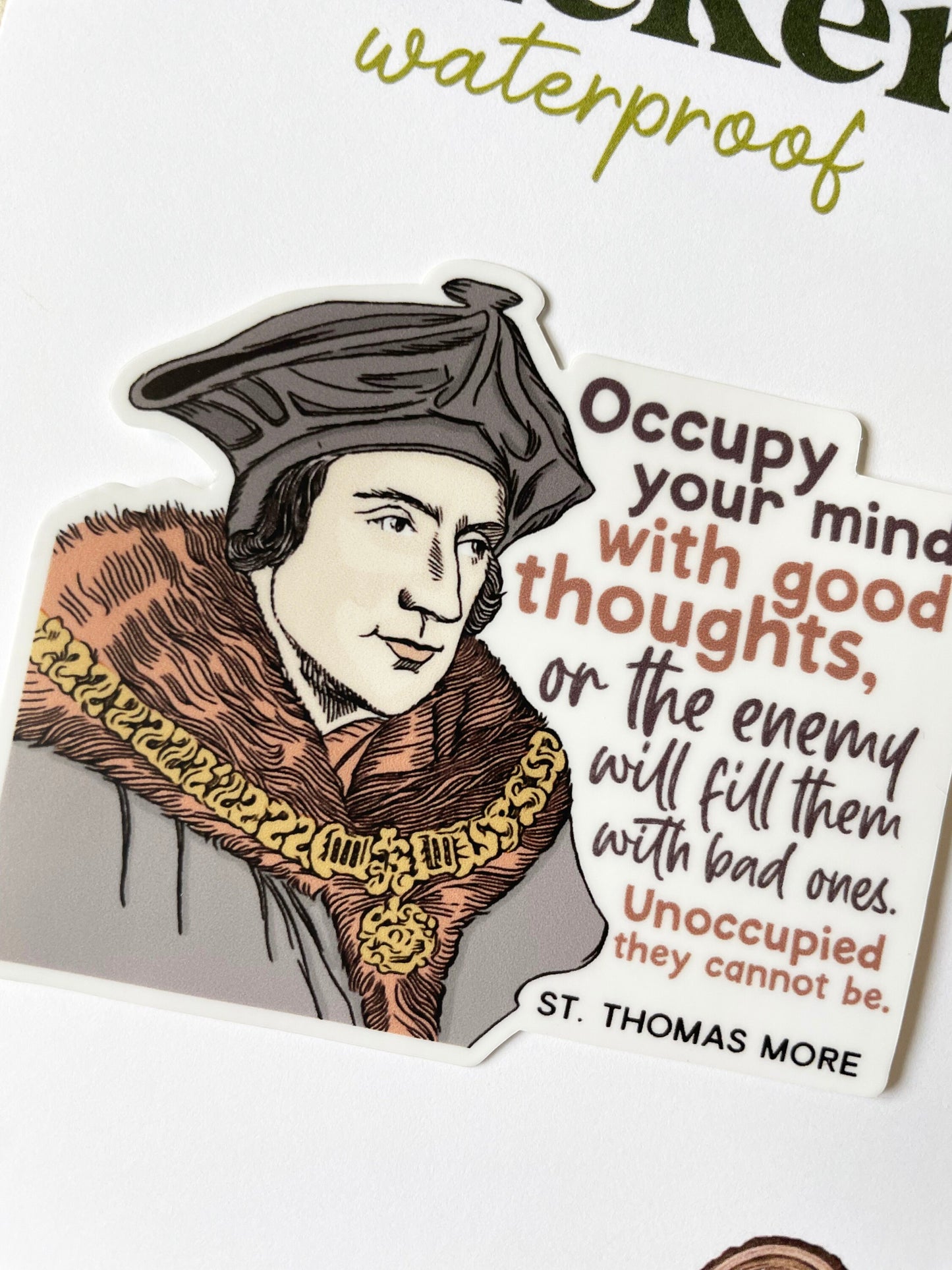 St. Thomas More Waterproof Sticker