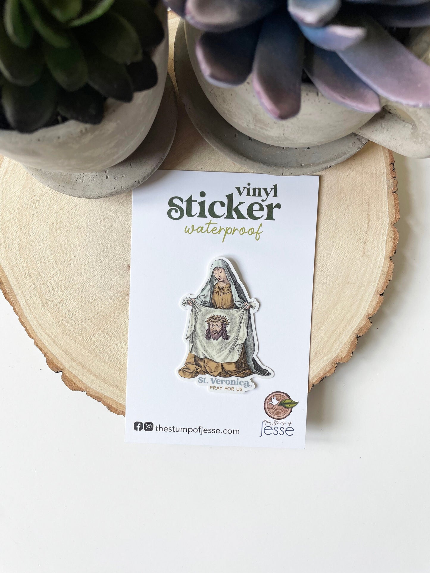 St. Veronica Waterproof Sticker