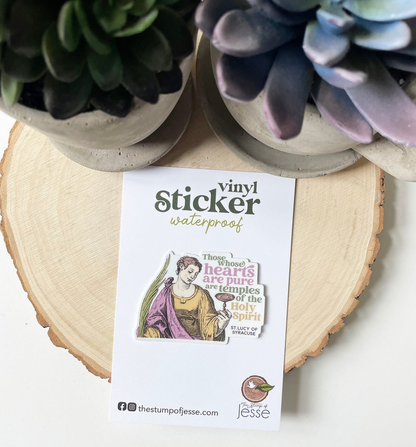 St. Lucy of Syracuse Waterproof Sticker