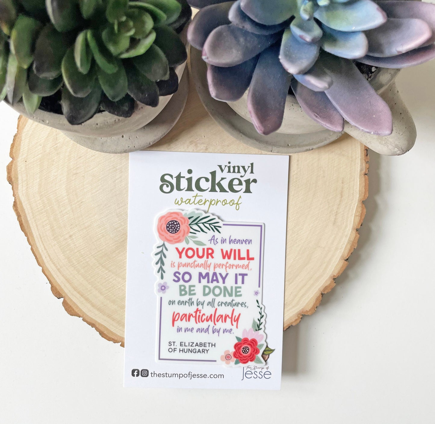 St. Elizabeth of Hungary Waterproof Sticker