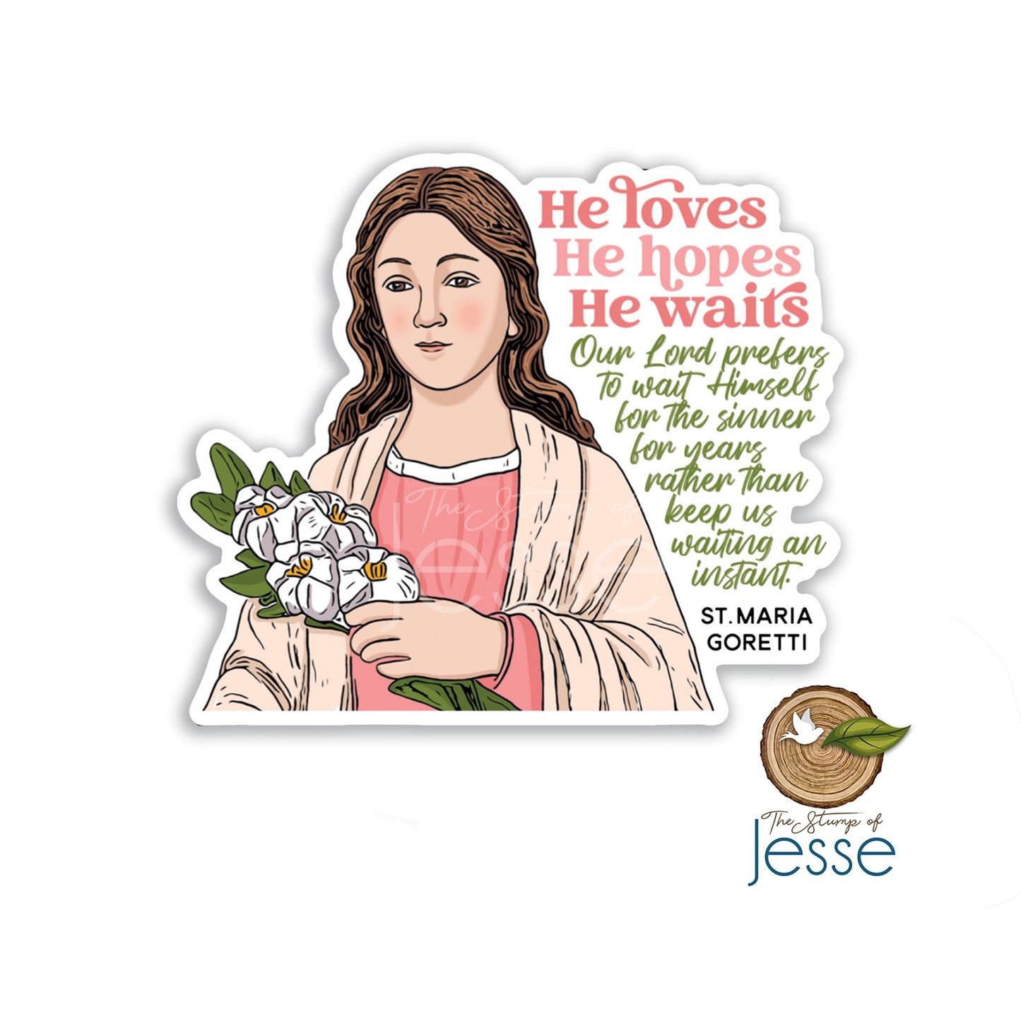 St. Maria Goretti Waterproof Sticker