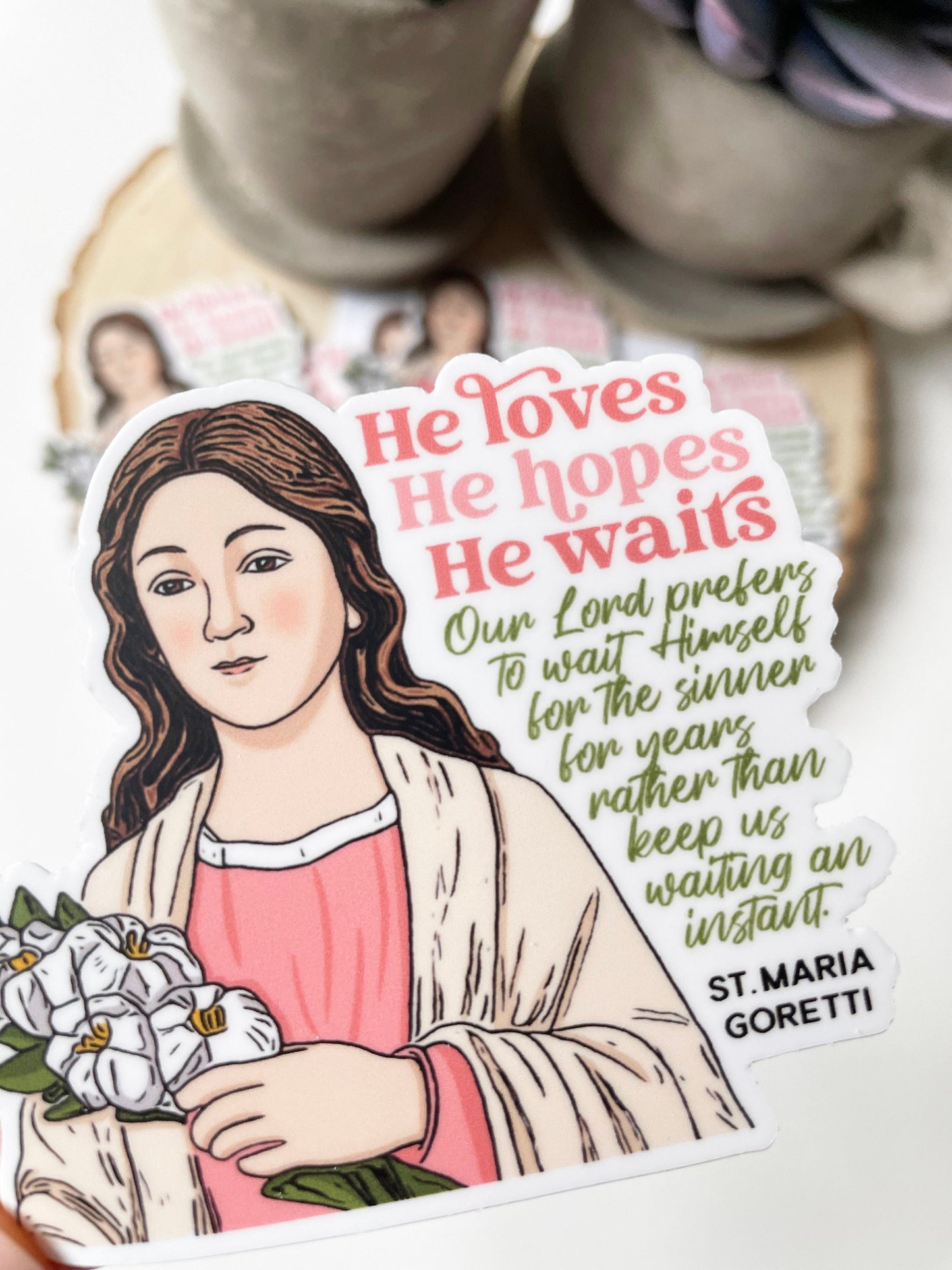 St. Maria Goretti Waterproof Sticker