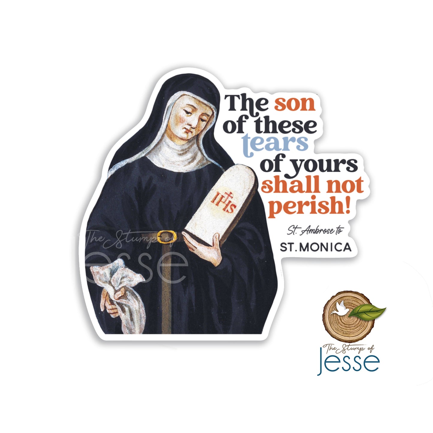 St. Monica Waterproof Sticker