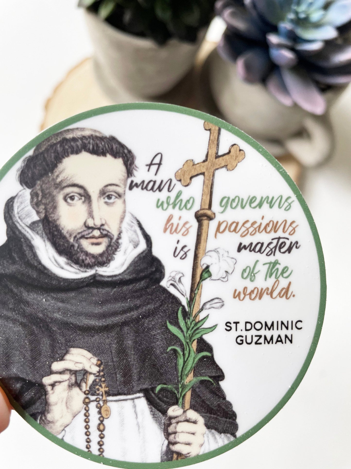 St. Dominic Guzman Waterproof Sticker