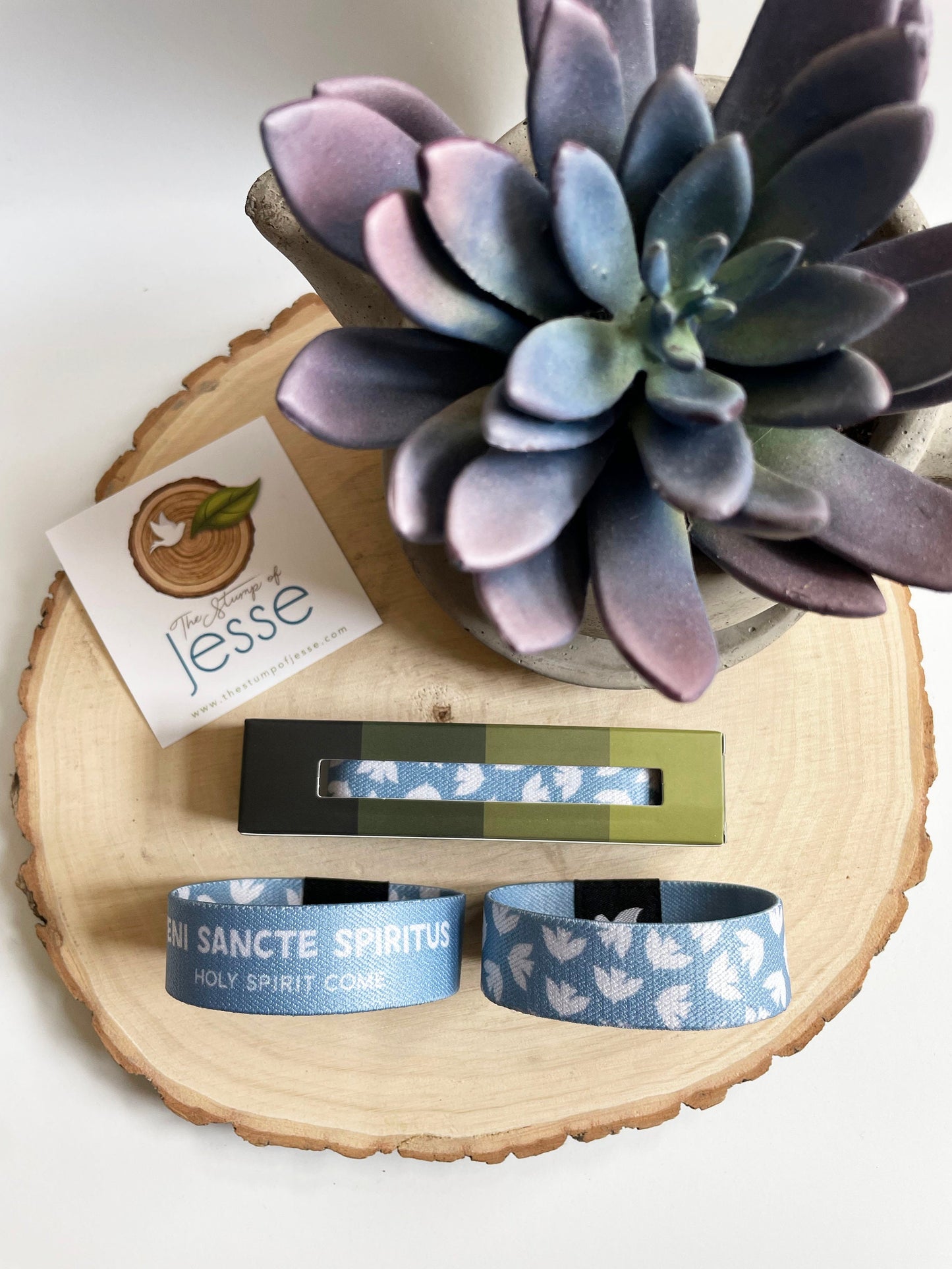 Veni Sancte Spiritus | Holy Spirit Come | Reversible Elastic Bracelet