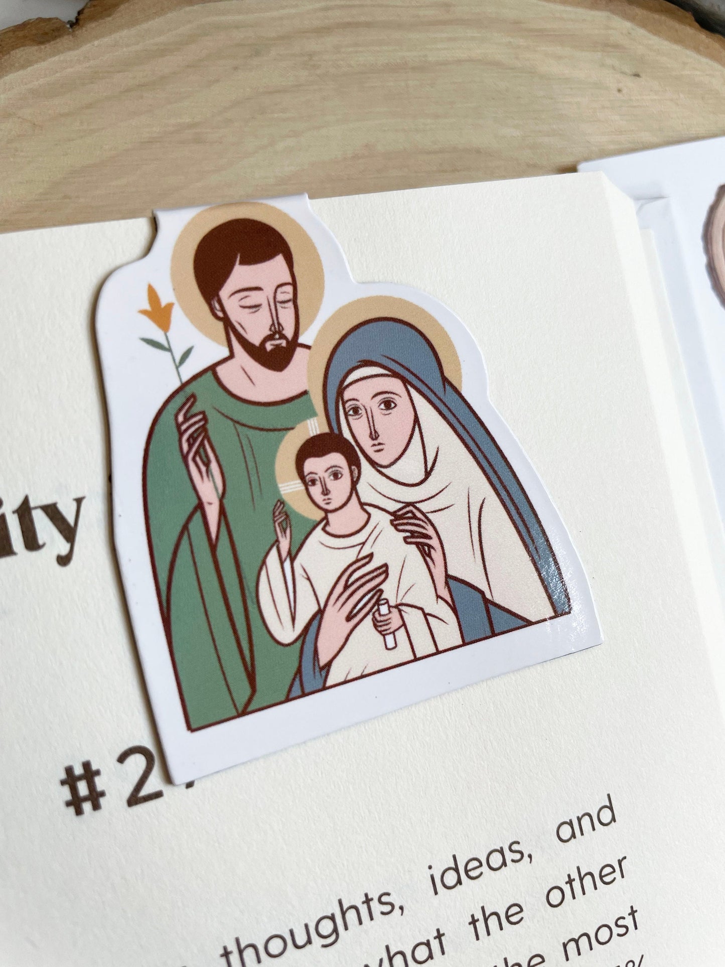 The Holy Family Magnetic Bookmarks | Set of 2 | Jesus, Mary and Joseph Pray for us | Catholic bookmarks | Catholic gift