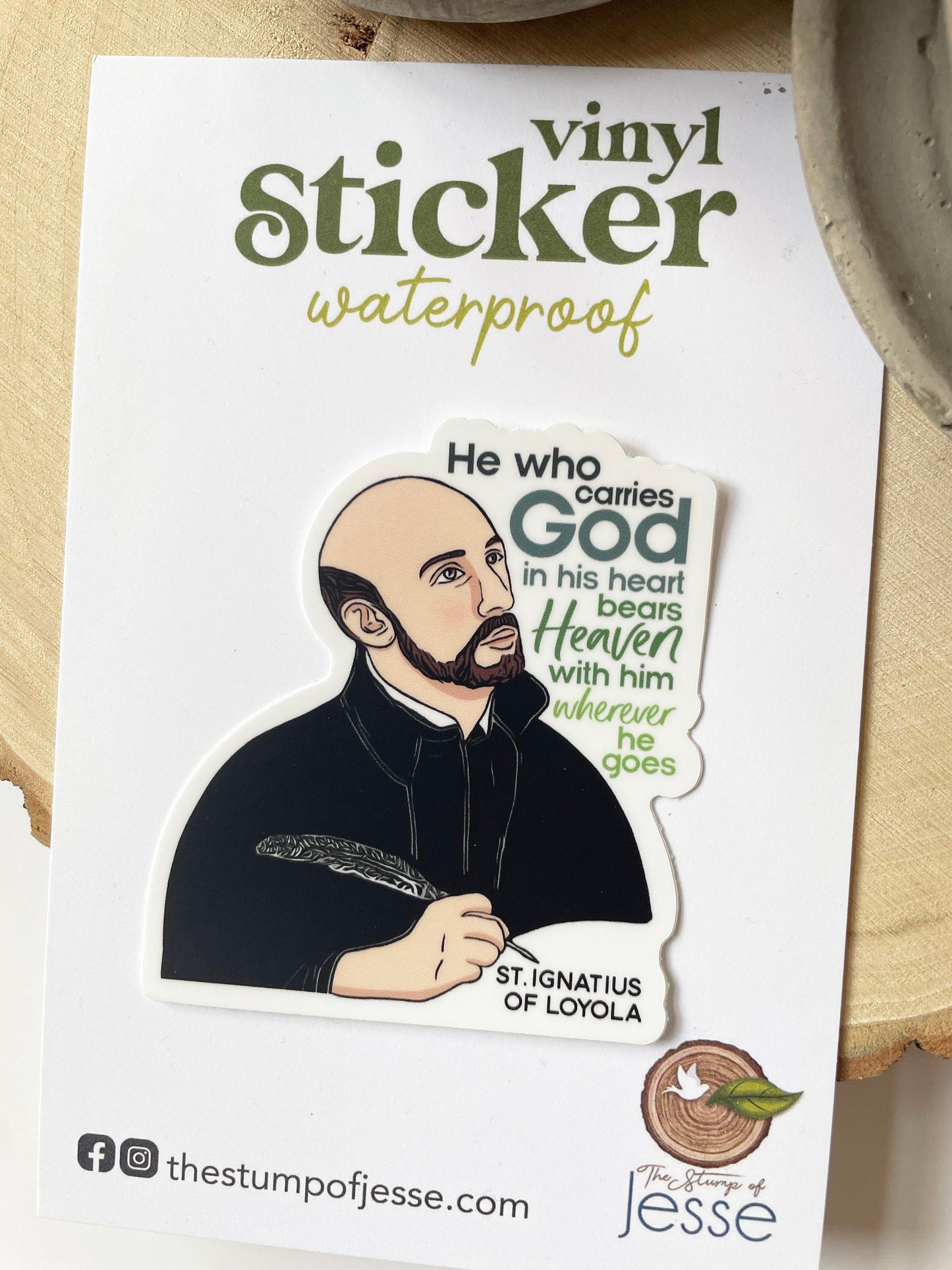 St. Ignatius of Loyola Waterproof Sticker
