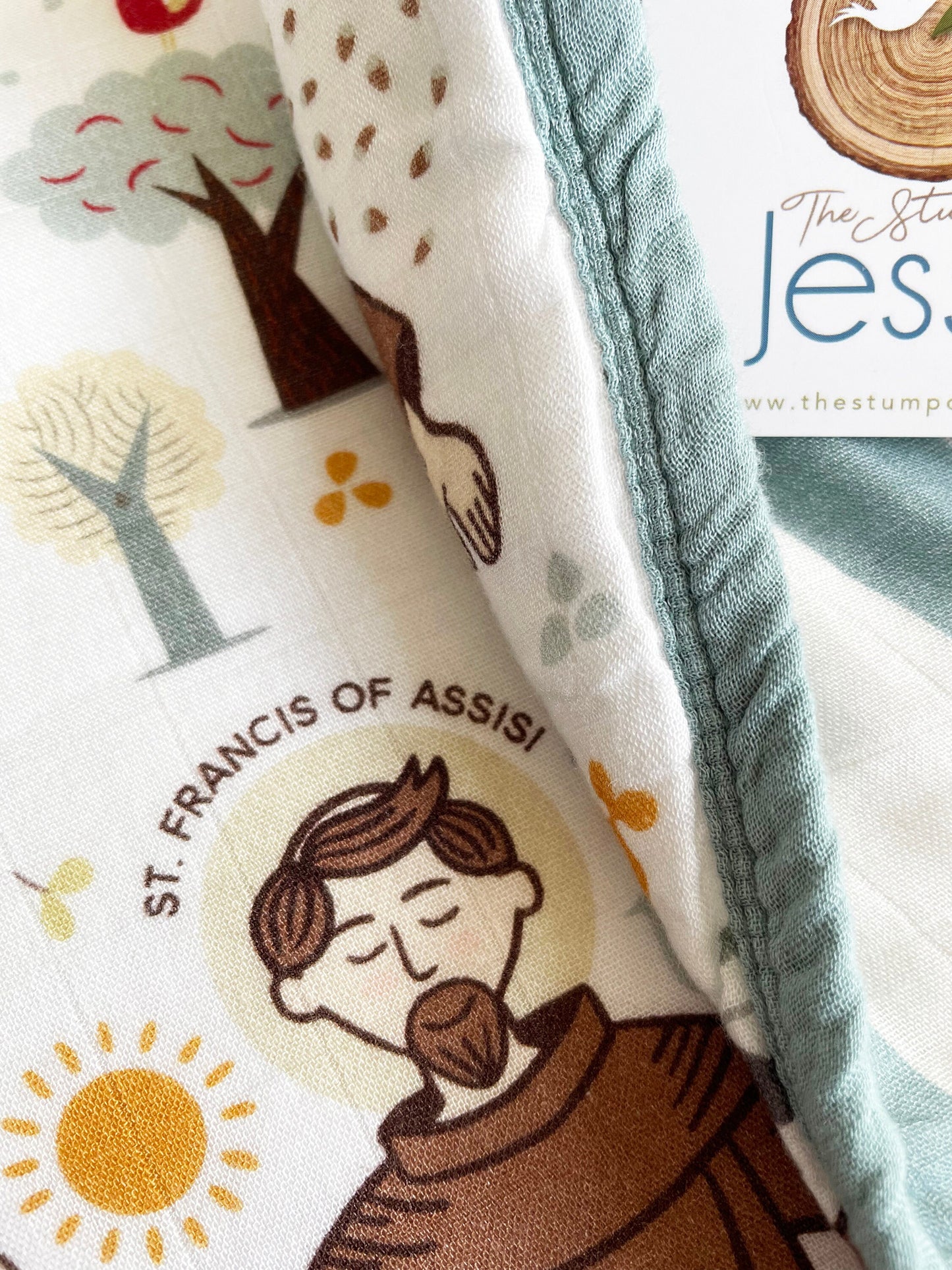 St. Francis of Assisi Muslin Deluxe Quilt